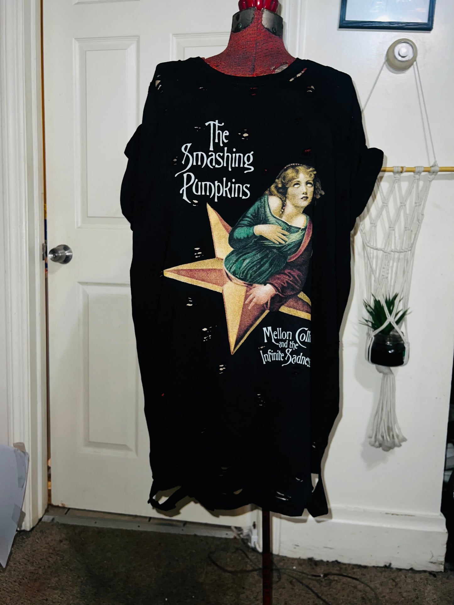 Smashing Pumpkins Oversized Distressed Tee