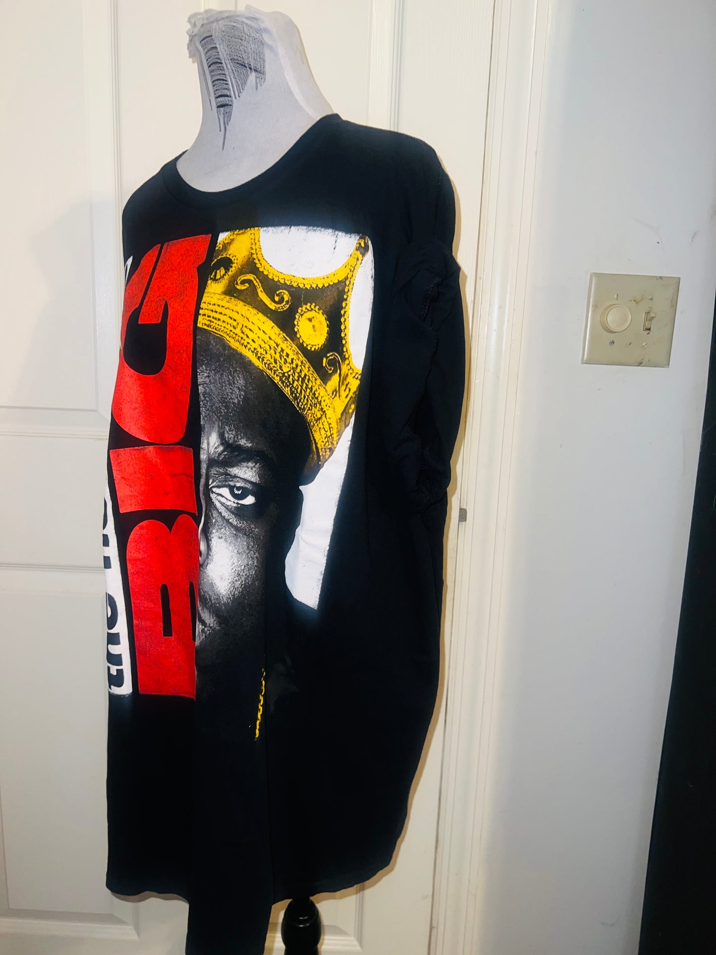 Notorious BIG Biggie Smalls Oversized Distressed Tee