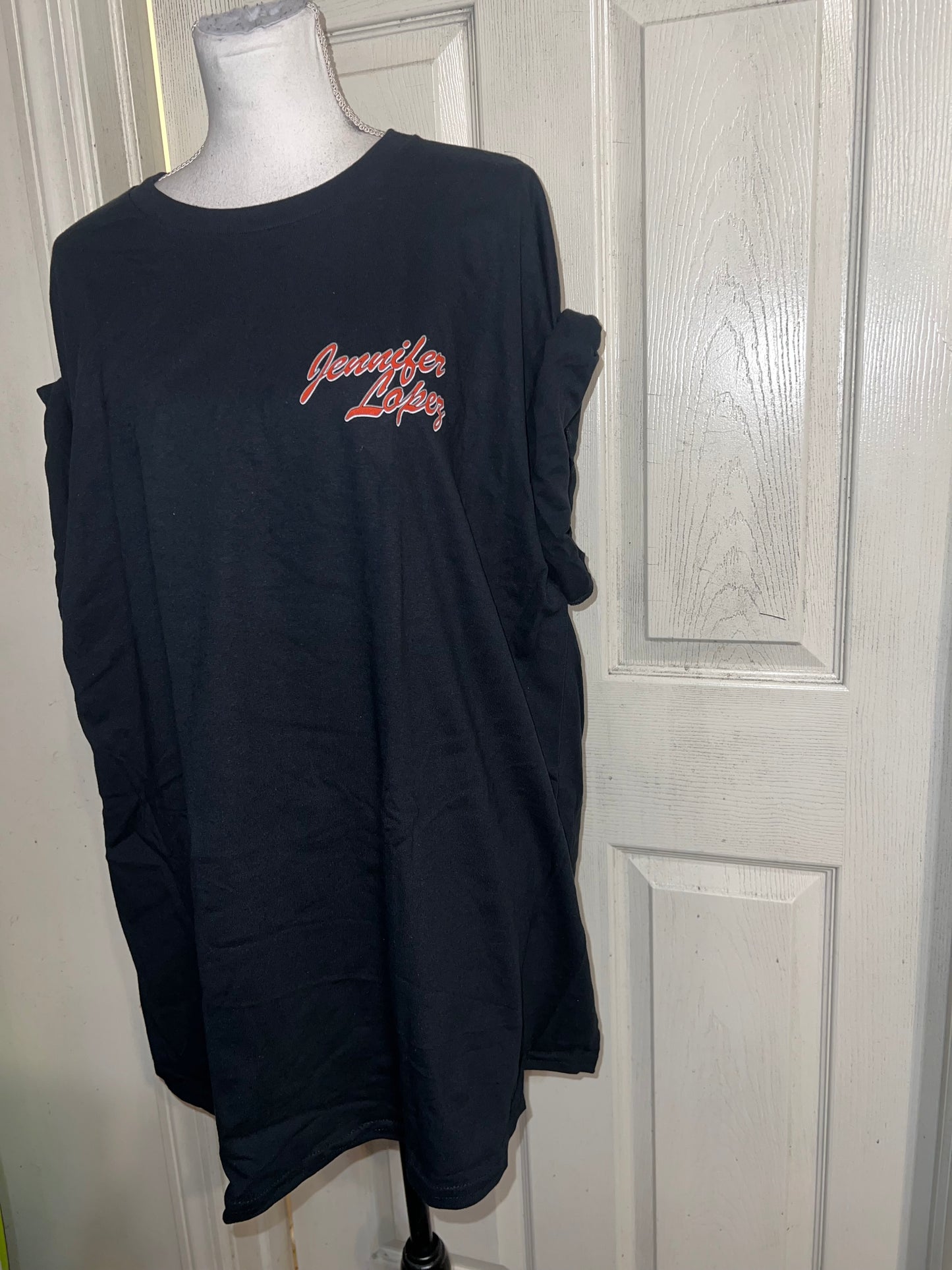 Jennifer Lopez Double Sided Vintage Style Distressed Tee