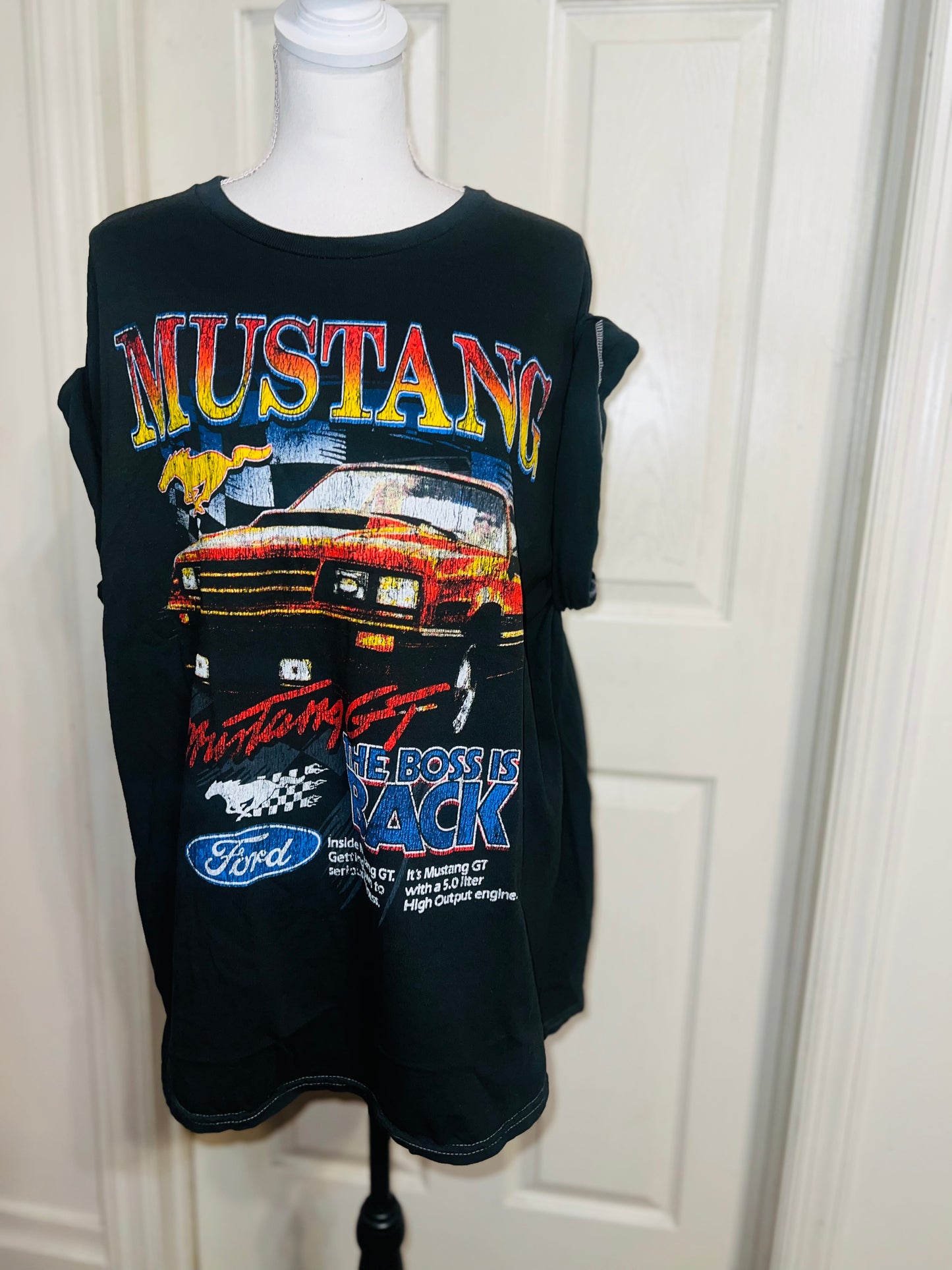 Ford Mustang Oversized Distressed Tee
