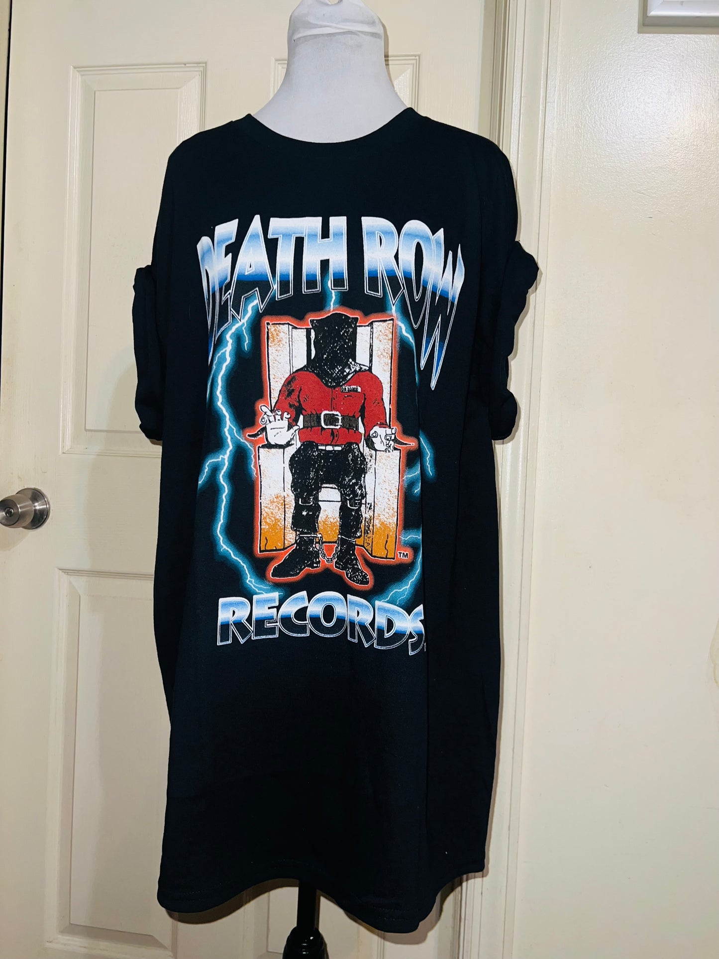 Death Row Records Oversized Distressed Tee