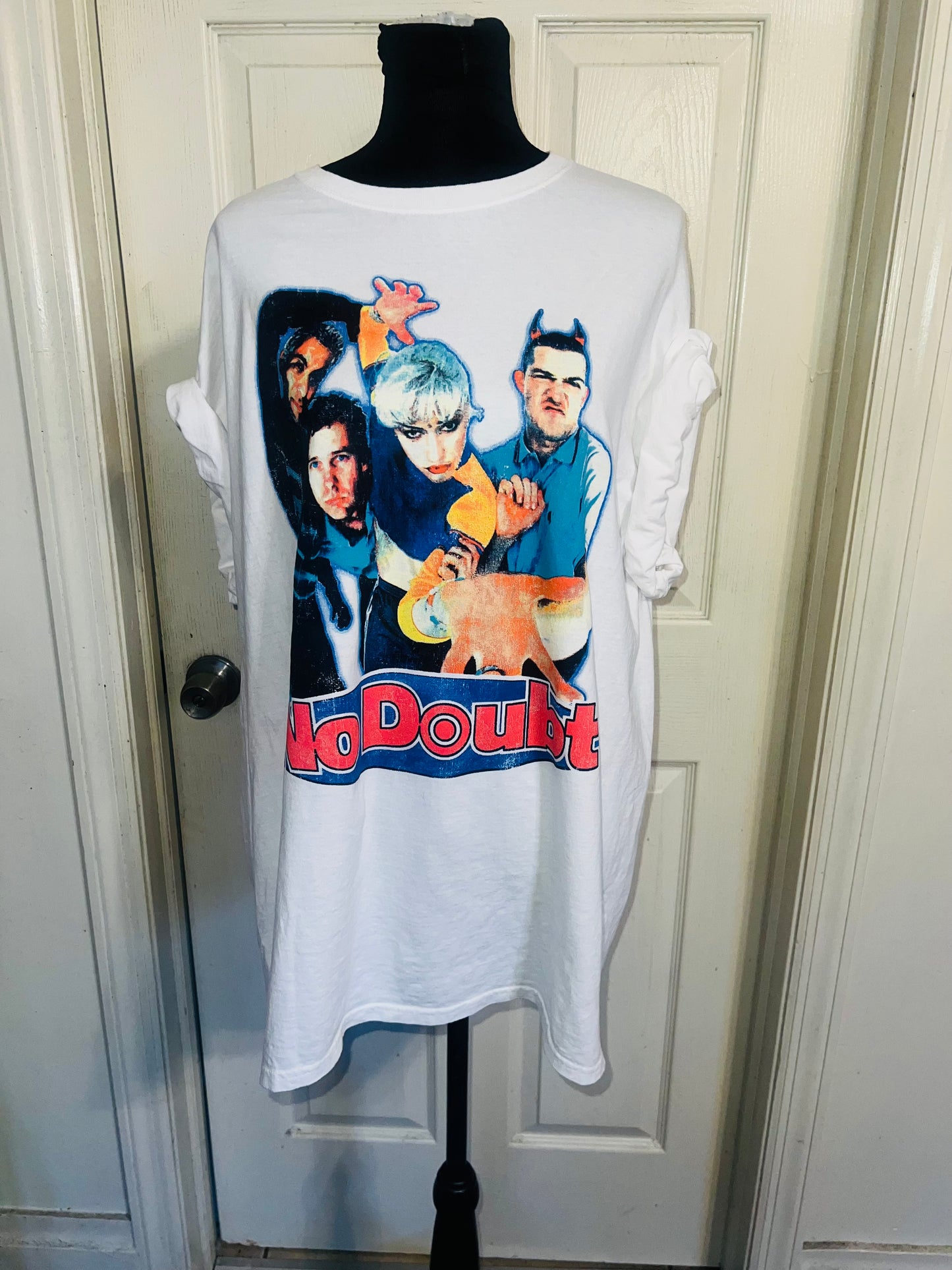 No Doubt Oversized Distressed Tee
