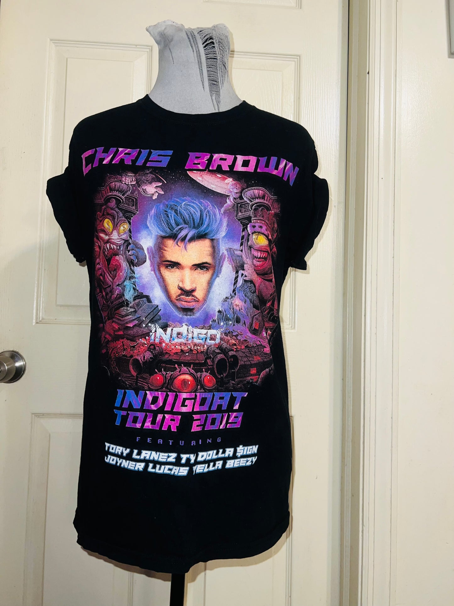 Chris Brown 2019 Double Sided Tour Distressed Tee