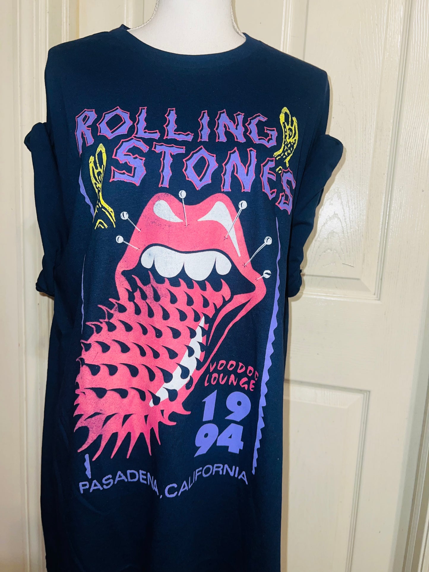 The Rolling Stones Double Sided Oversized Distressed Tee