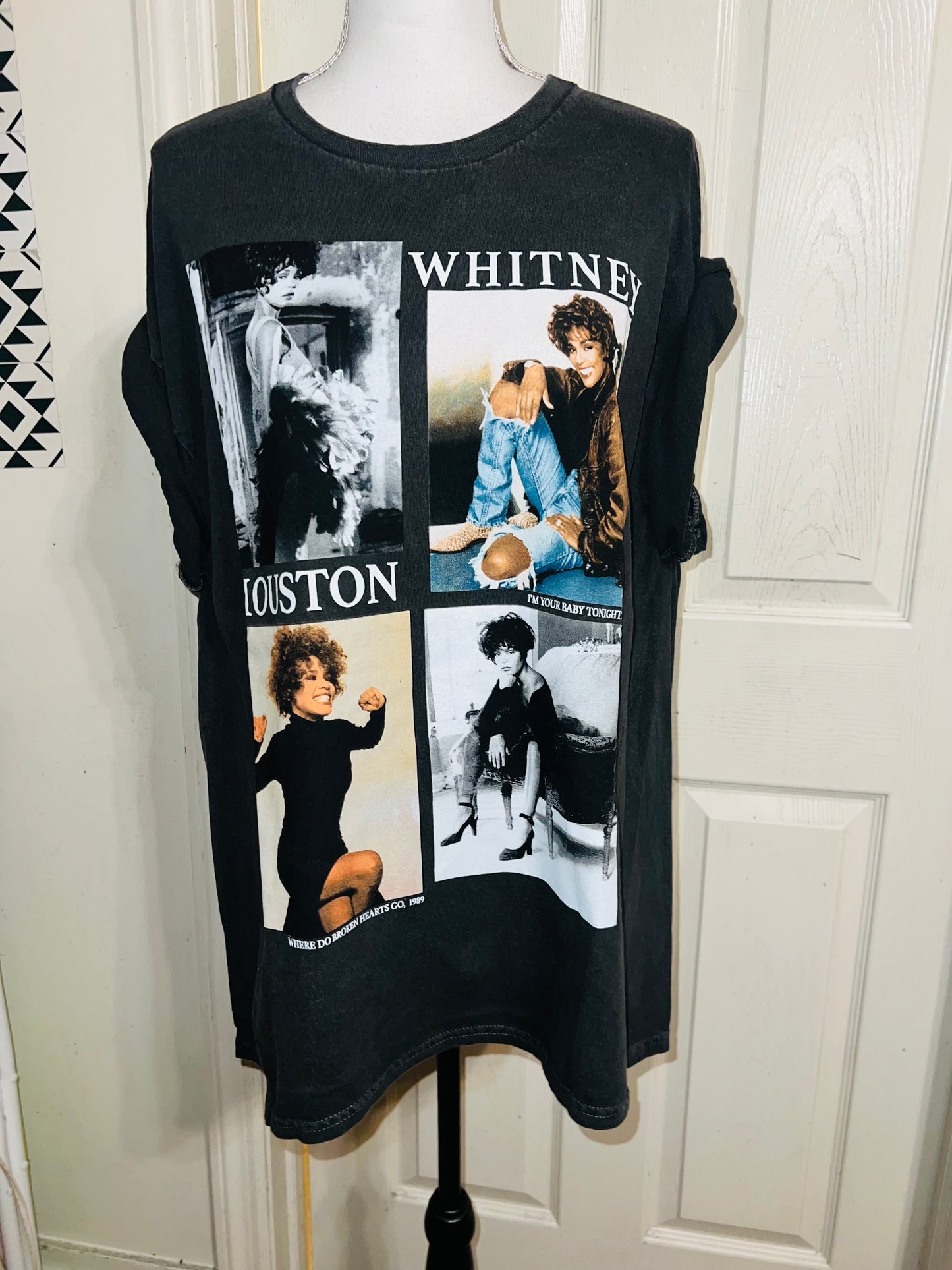 Whitey Houston Oversized Distressed Tee