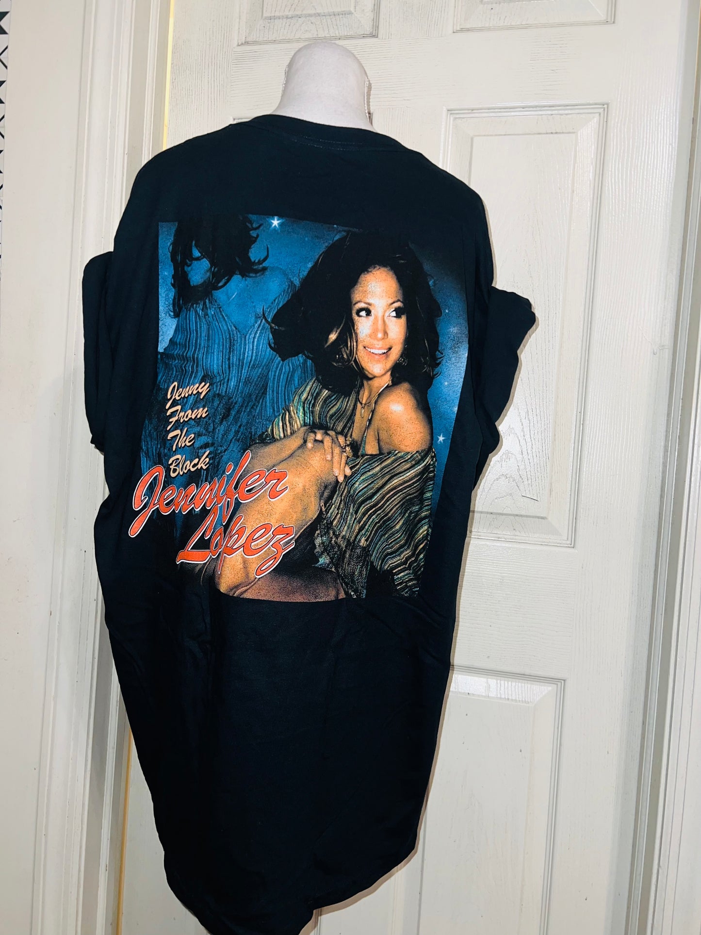 Jennifer Lopez Double Sided Vintage Style Distressed Tee