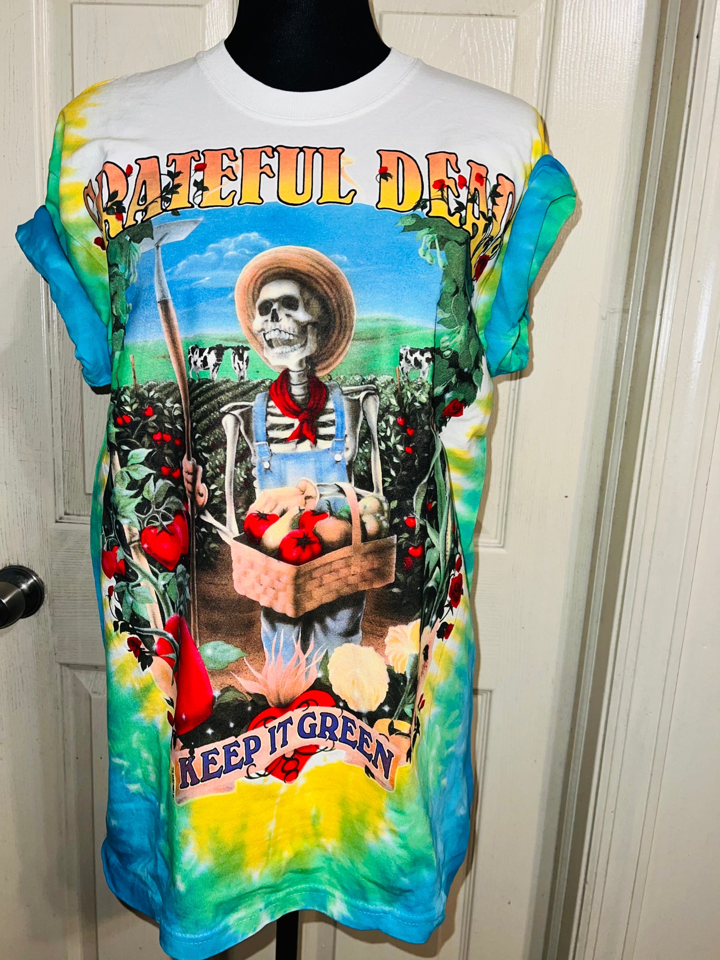 Grateful Dead Keep Green Double Sided Distressed Tee