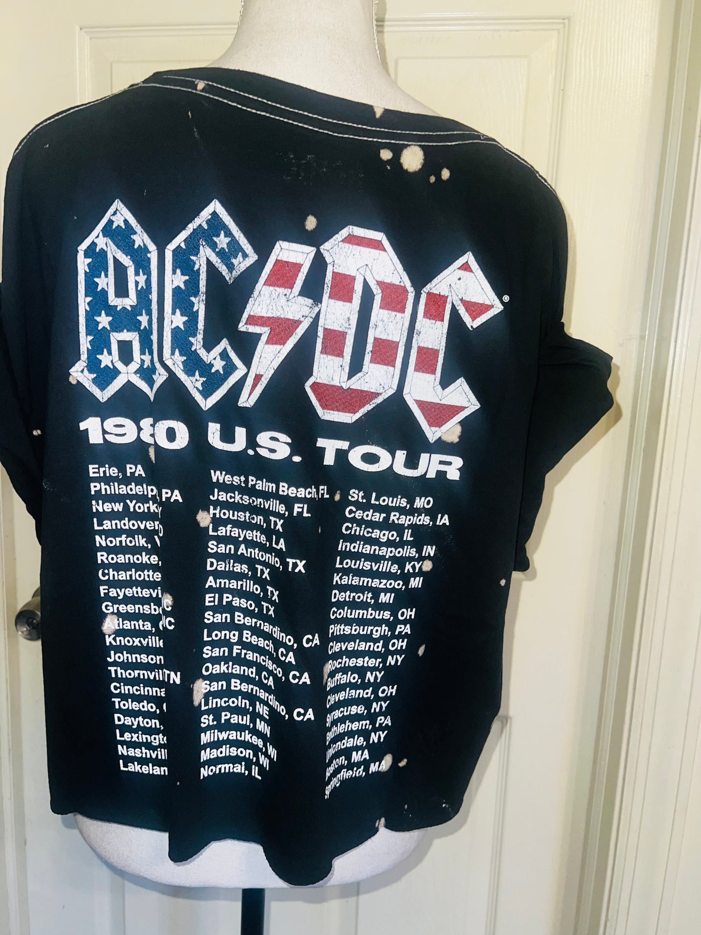 AC/DC Oversized Distressed Tee