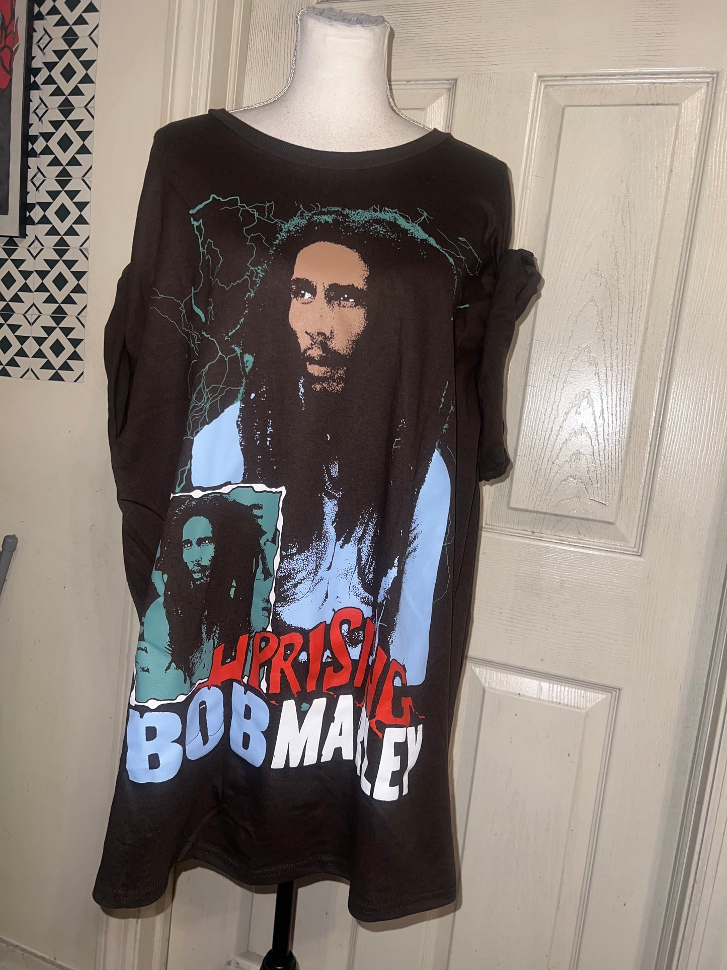 Bob Marley Oversized Distressed Tee