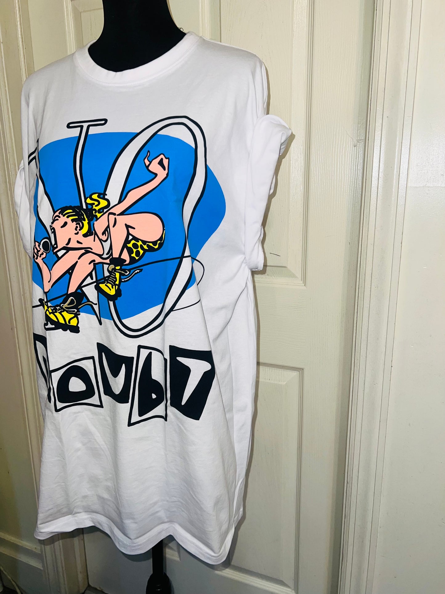 No Doubt Oversized Distressed Tee