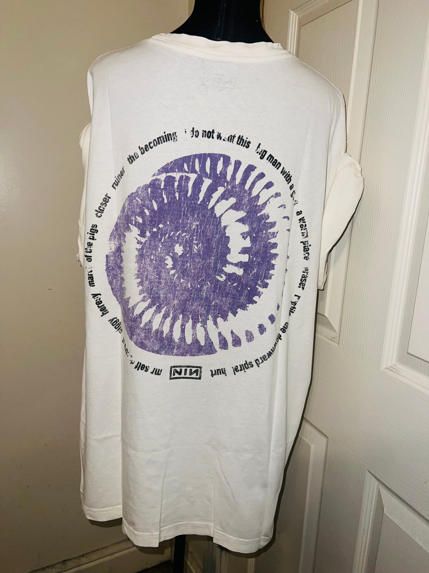 Nine Inch Nails Double Sided Oversized Distressed Tee