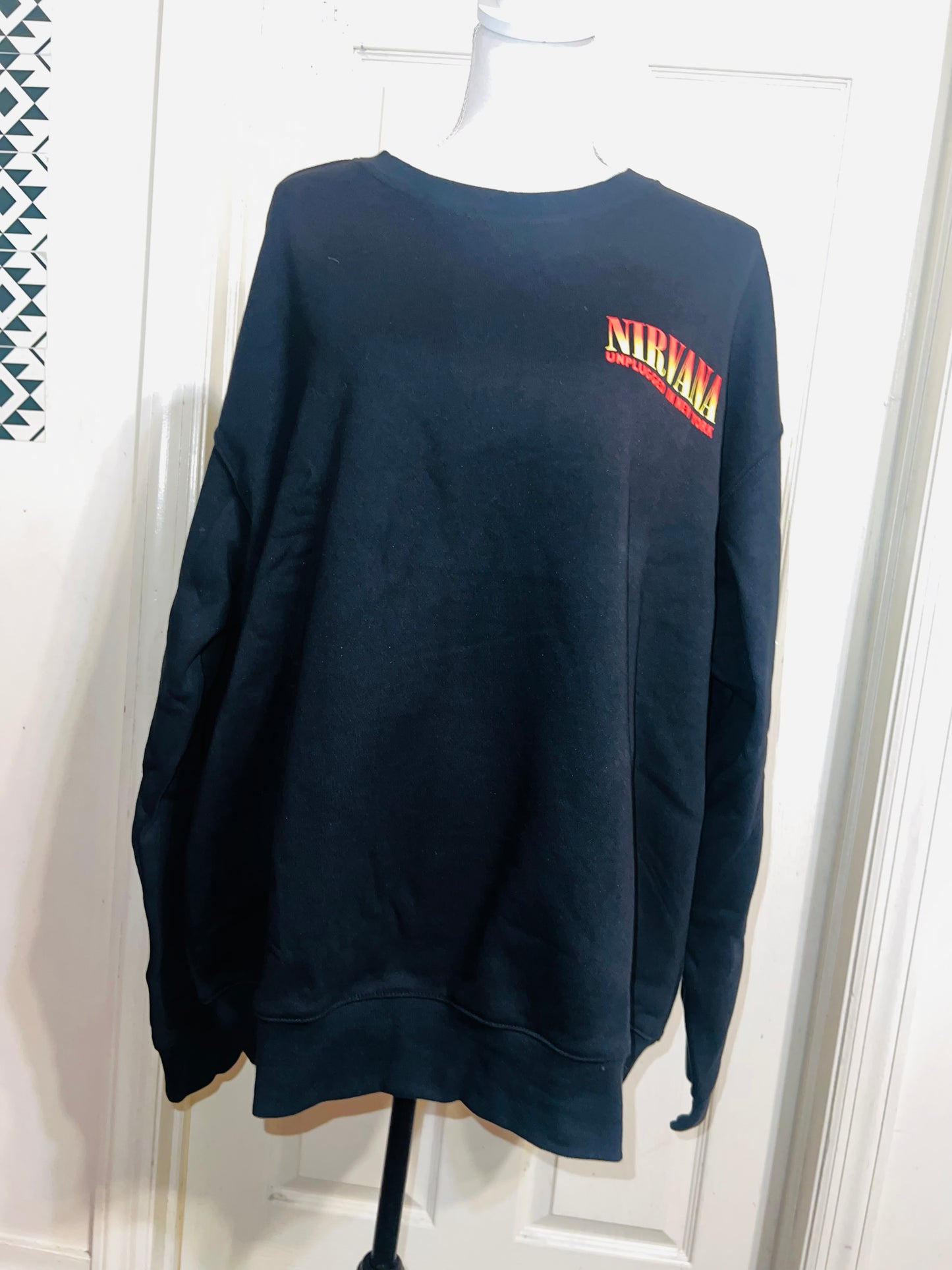 Nirvana Double Sided Oversized Distressed Tee