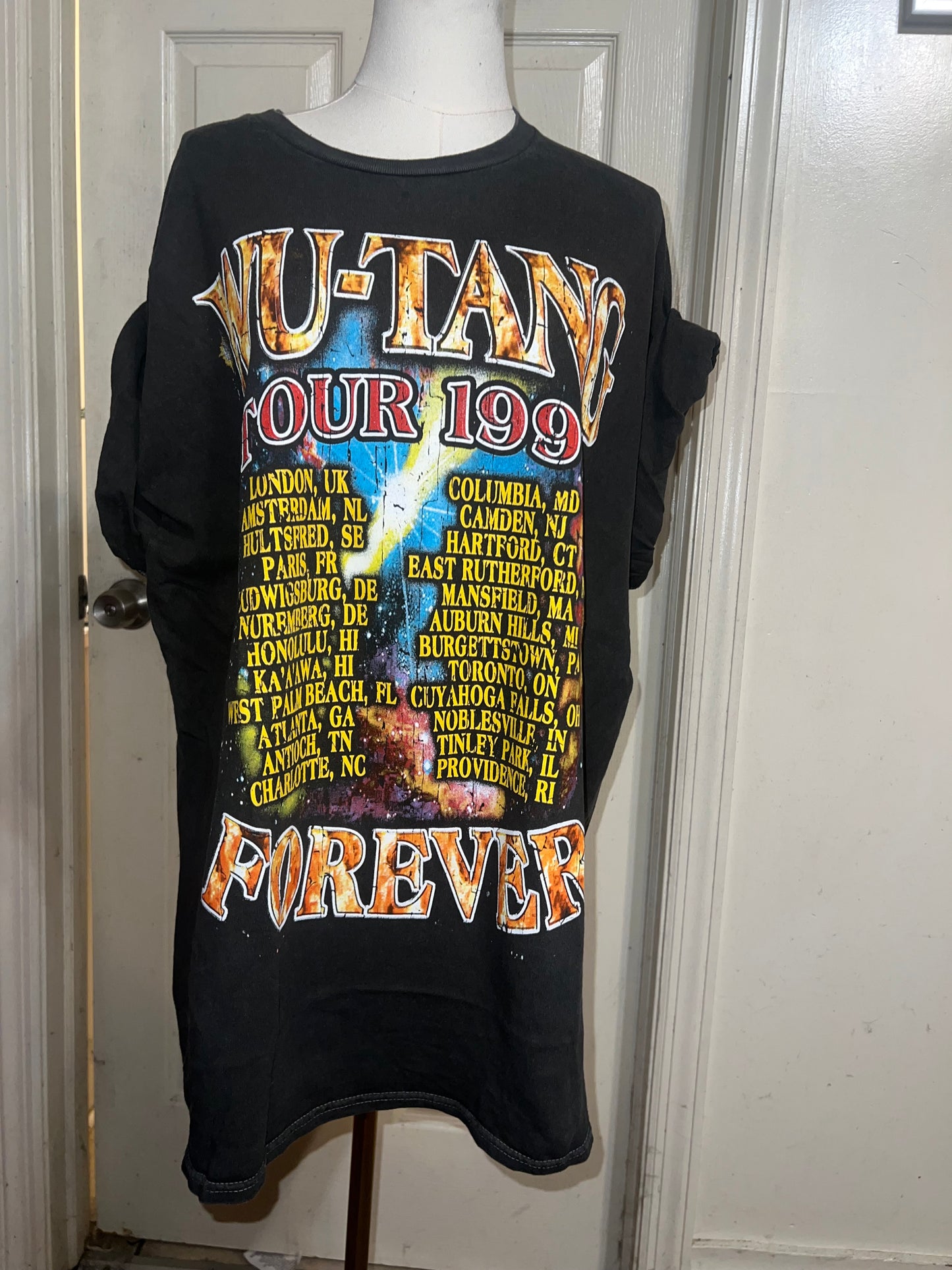 Wu-Tang Clan Tour Oversized Distressed Tee