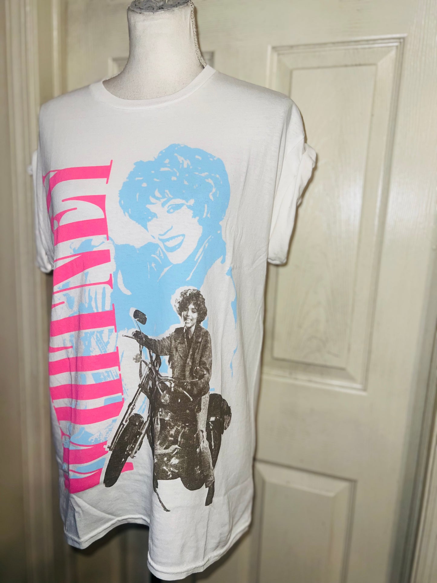 Whitney Houston Oversized Distressed Tee