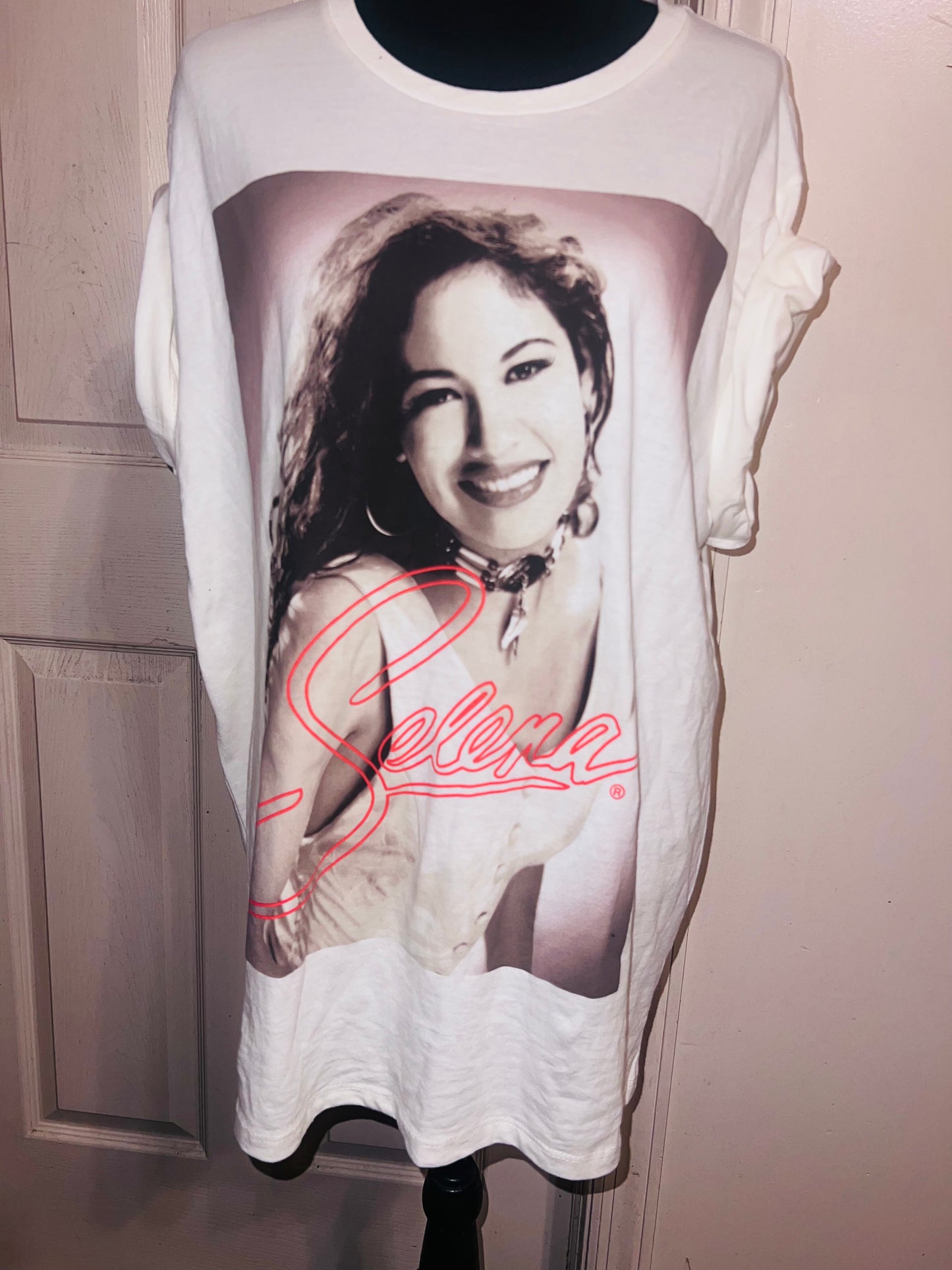 Selena Double Sided Oversized Distressed Tee