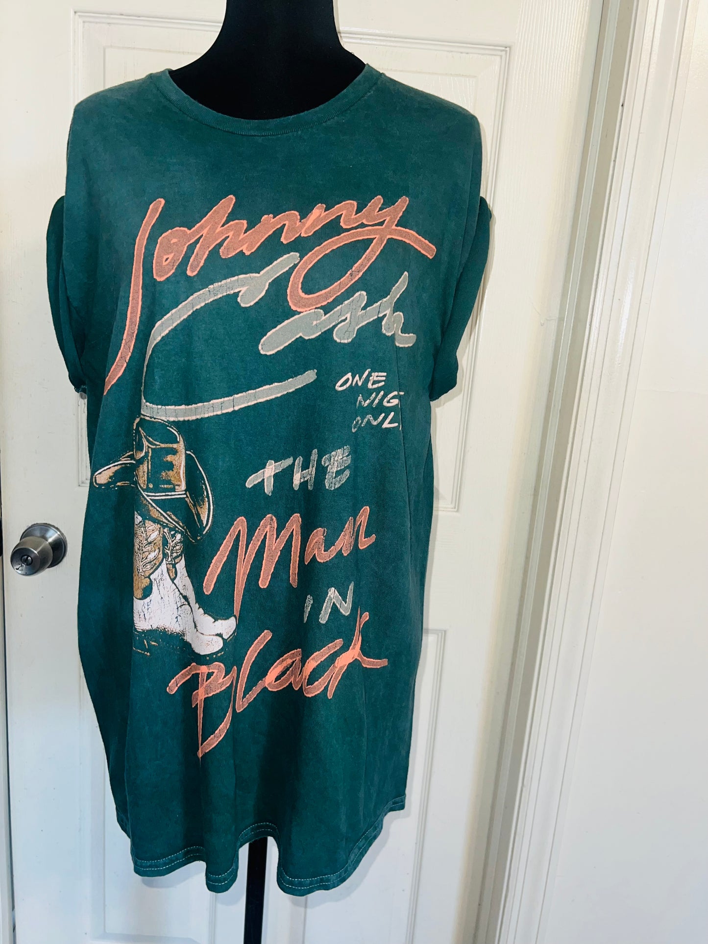 Johnny Cash Oversized Distressed Tee