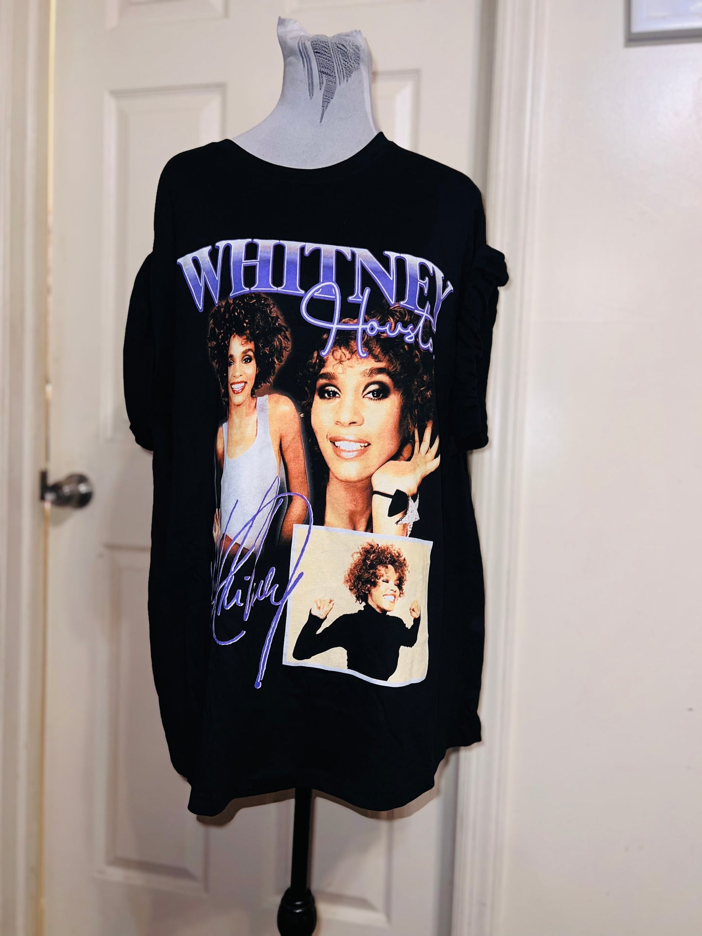 Whitney Houston Oversized Distressed Tee