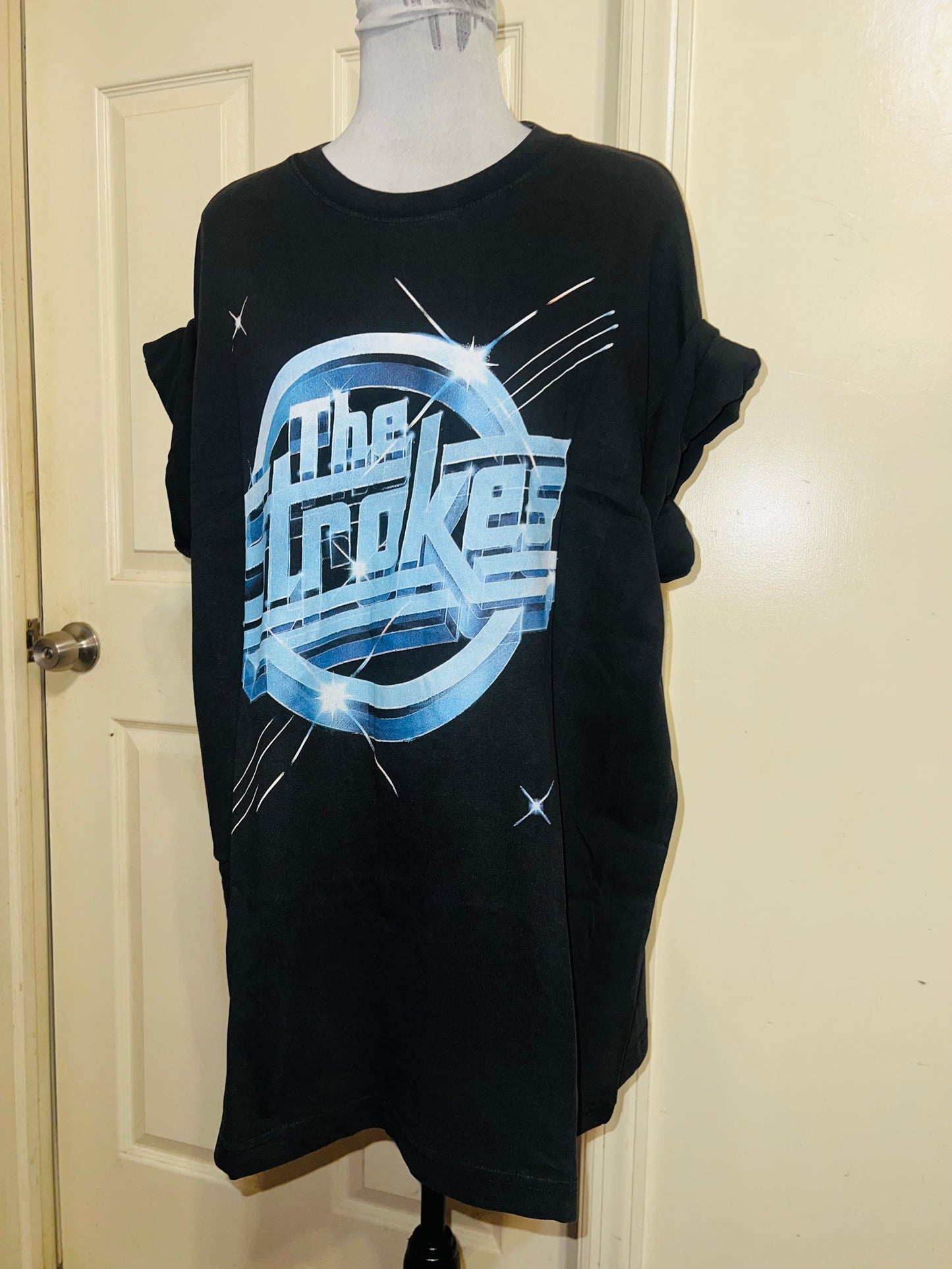 The Strokes Oversized Distressed Tee