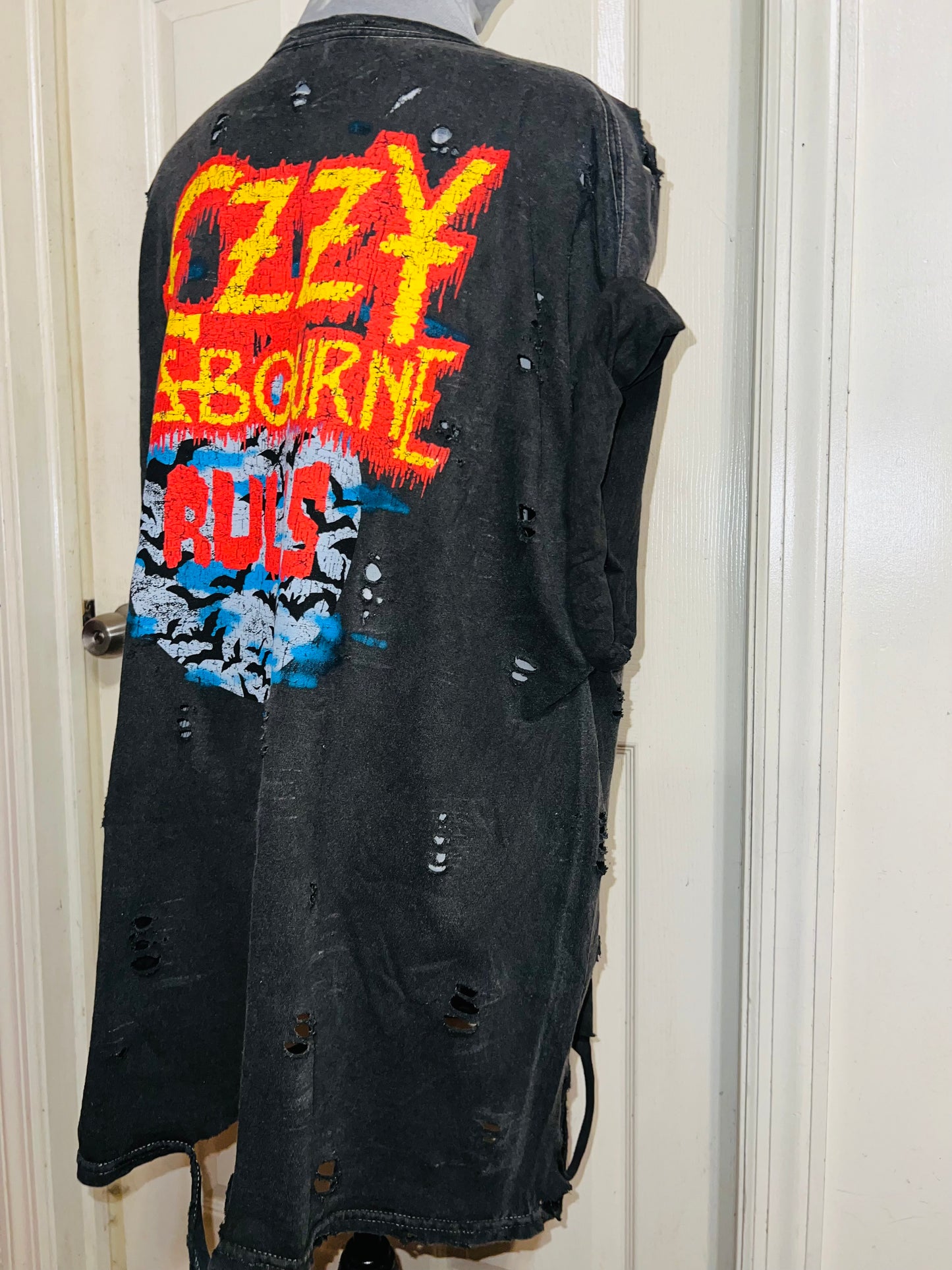 Ozzy Osbourne Double Sided Oversized Distressed Tee