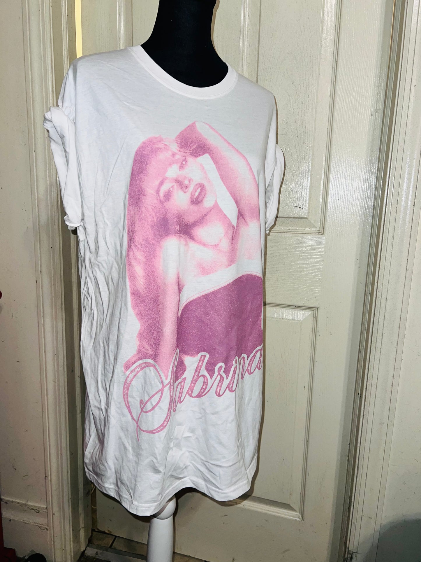 Sabrina Carpenter Oversized Distressed Tee