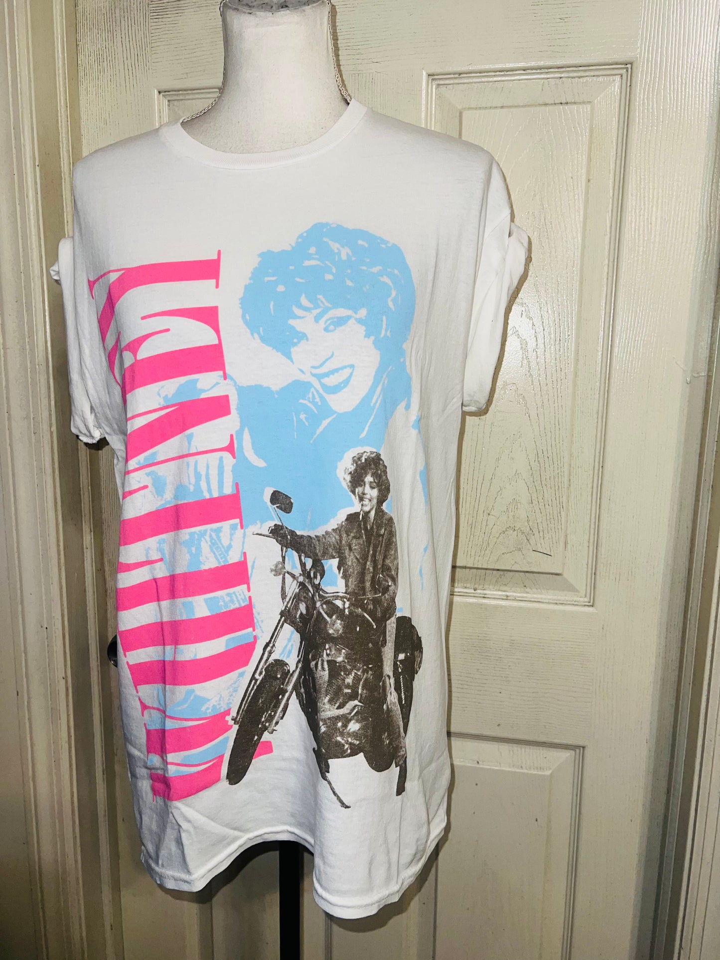 Whitney Houston Oversized Distressed Tee