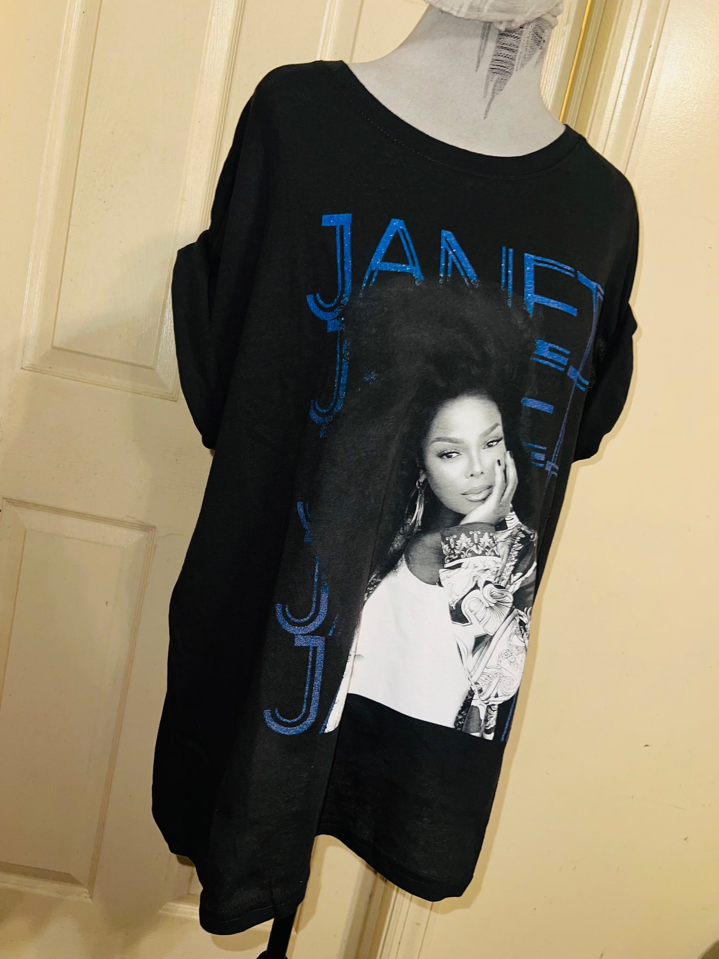 Janet Jackson Oversized Distressed Tee