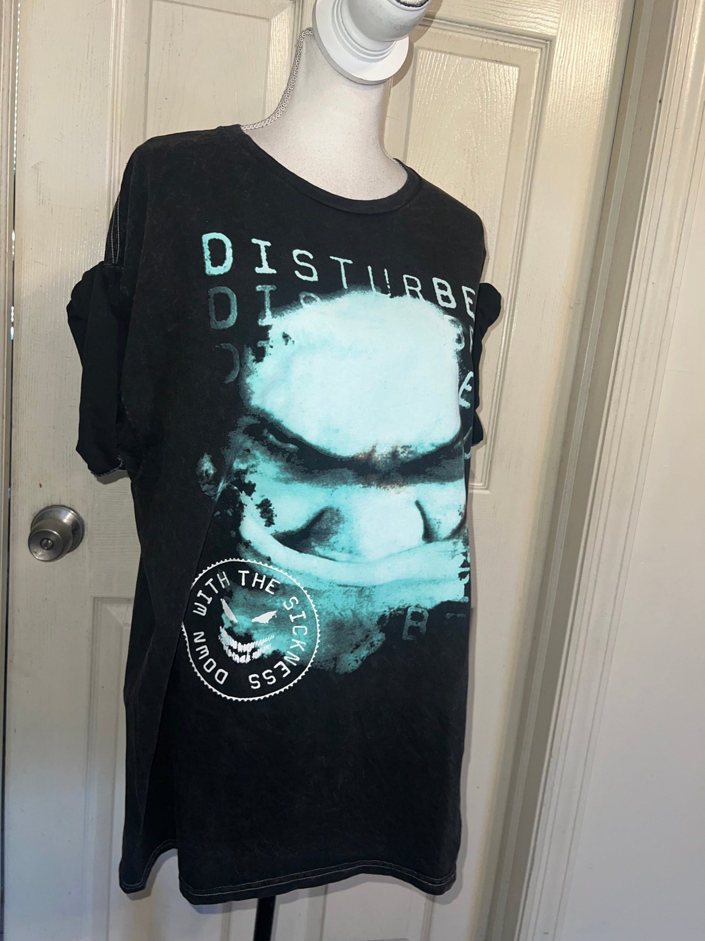 Disturbed Oversized Distressed Tee