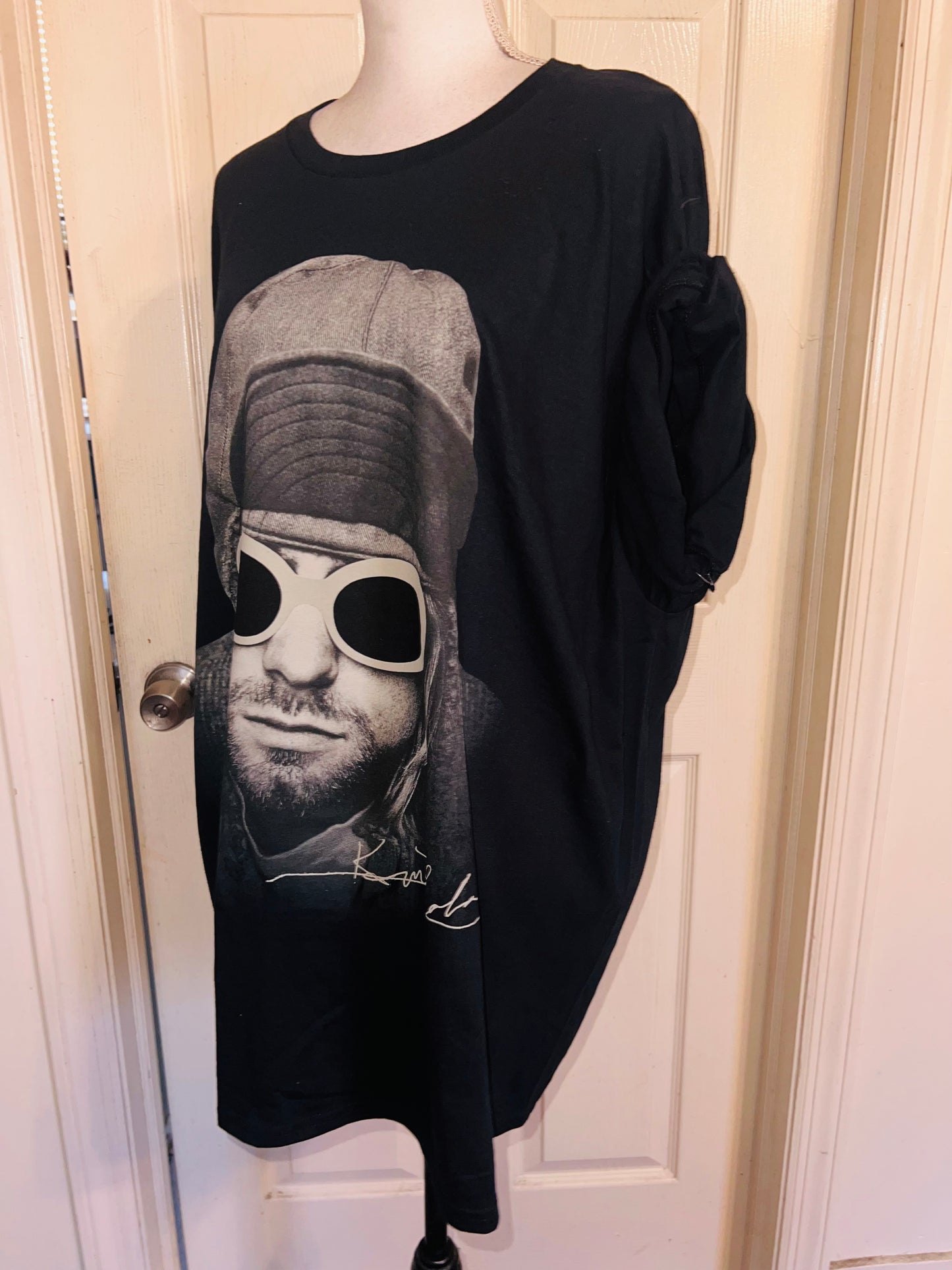 Kurt Cobain Oversized Distressed Tee