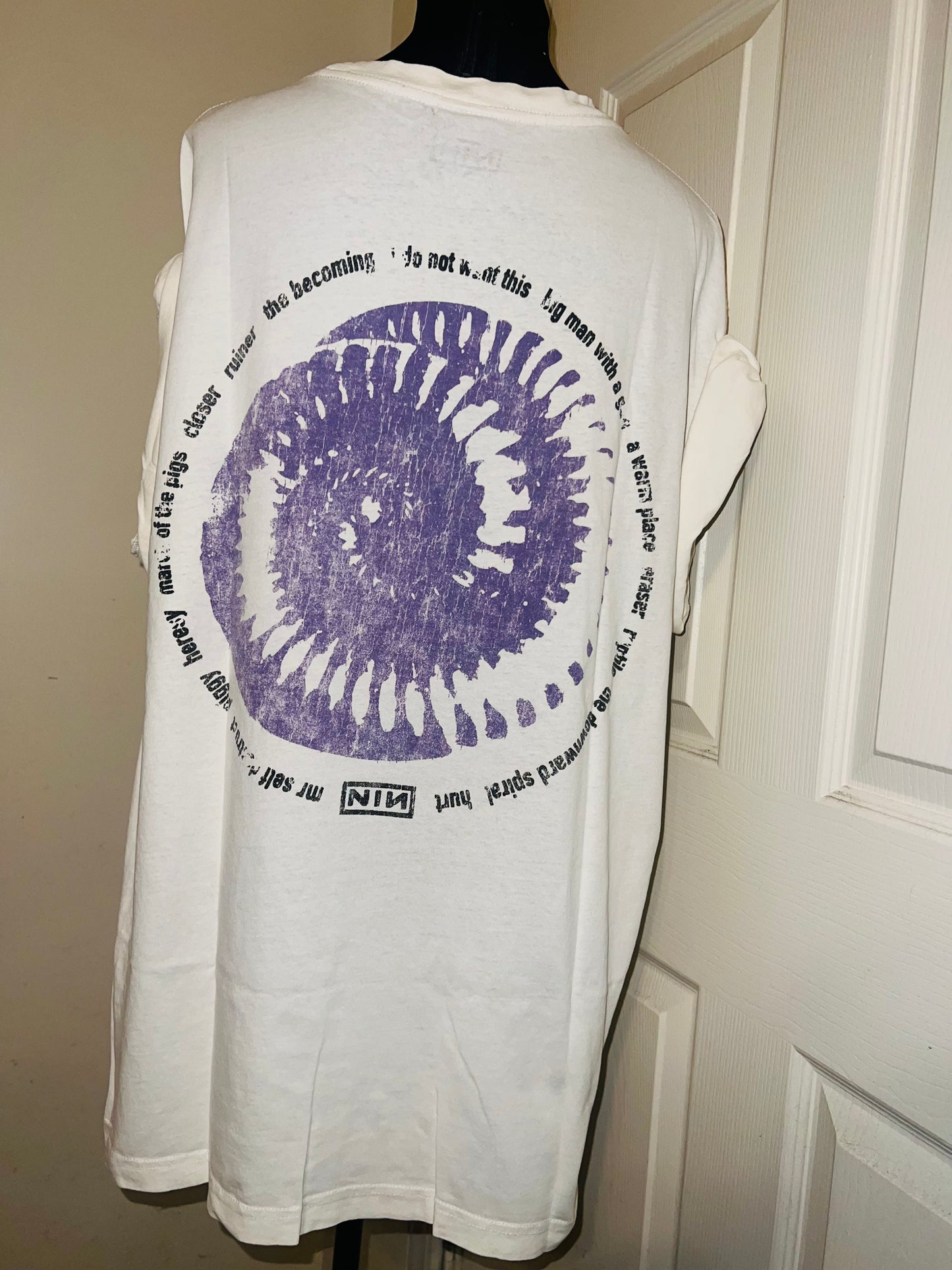 Nine Inch Nails Double Sided Oversized Distressed Tee