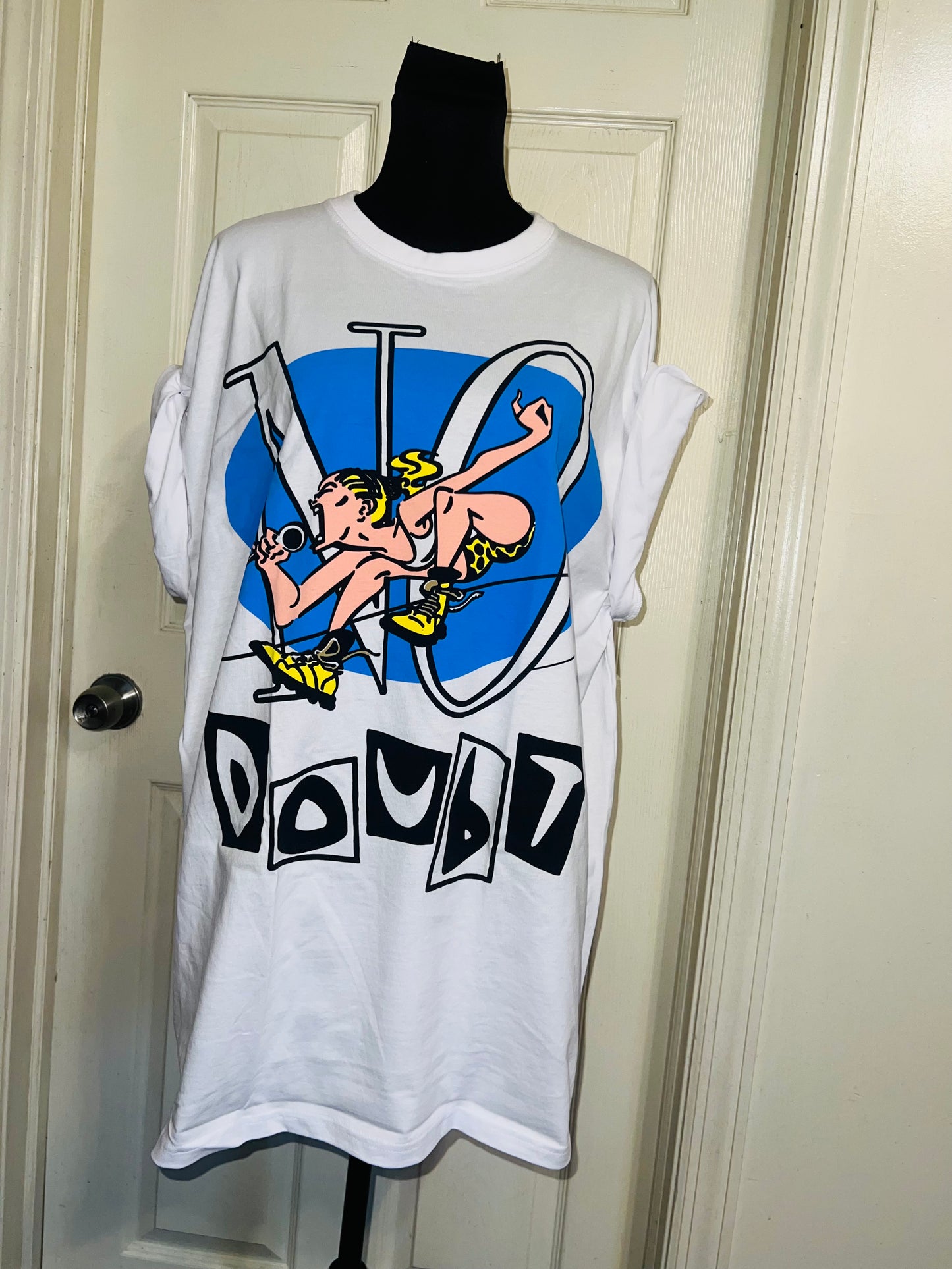No Doubt Oversized Distressed Tee