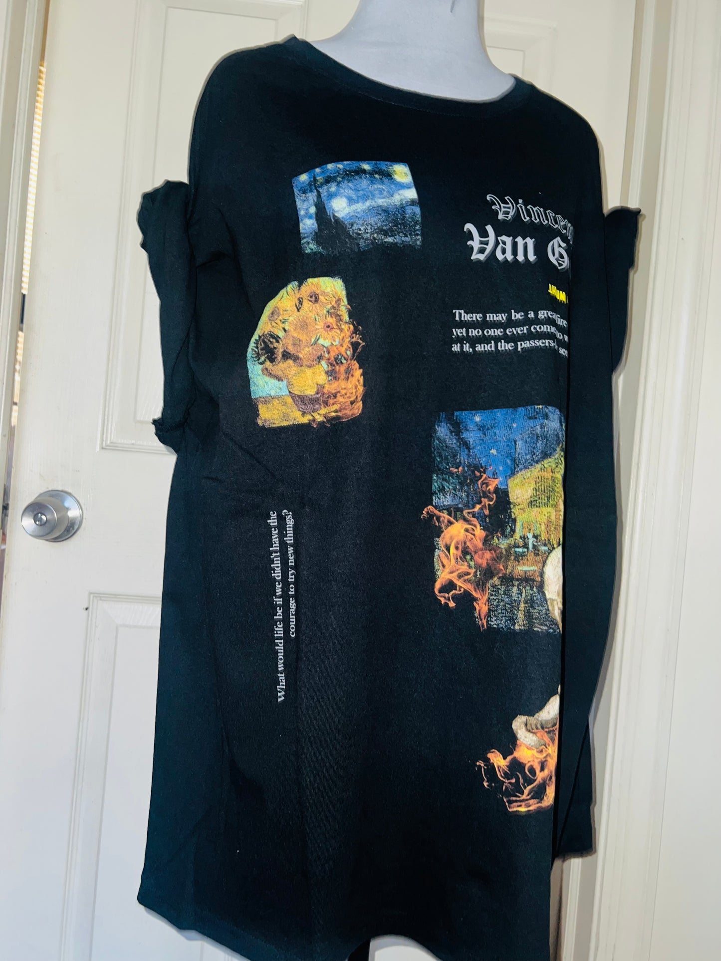 Vincent Van Gogh Oversized Distressed Tee