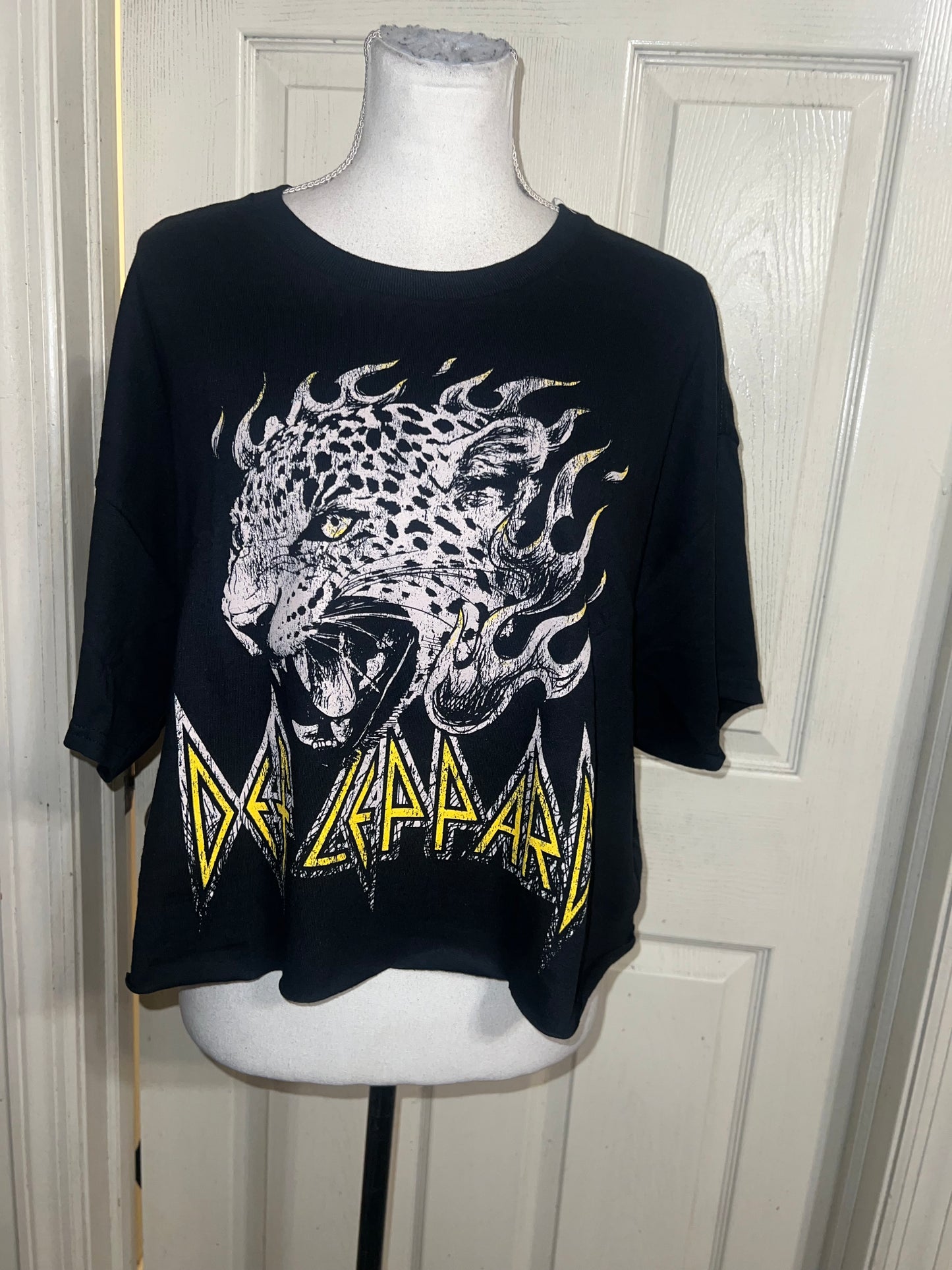 Def Leppard Oversized Distressed Tee