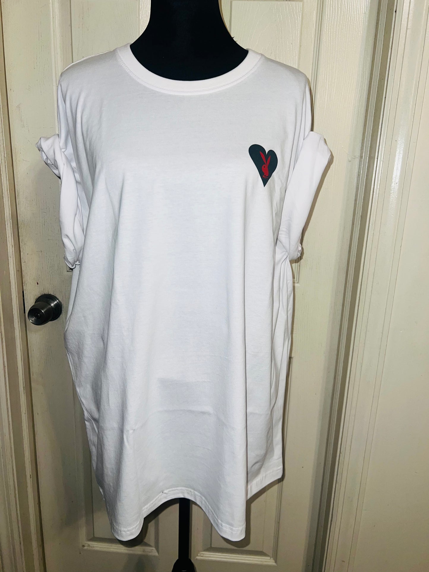 Playboy Double Sided Oversized Distressed Tee