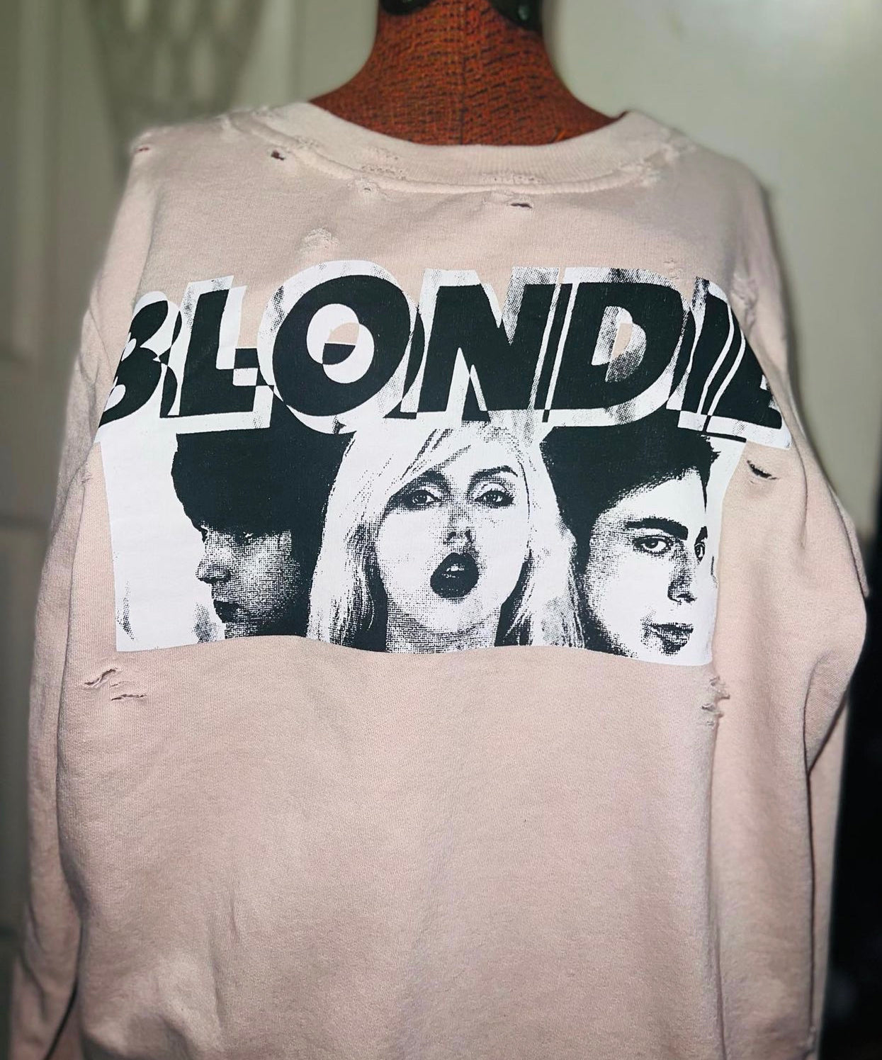 Blondie Oversized Distressed Sweatshirt