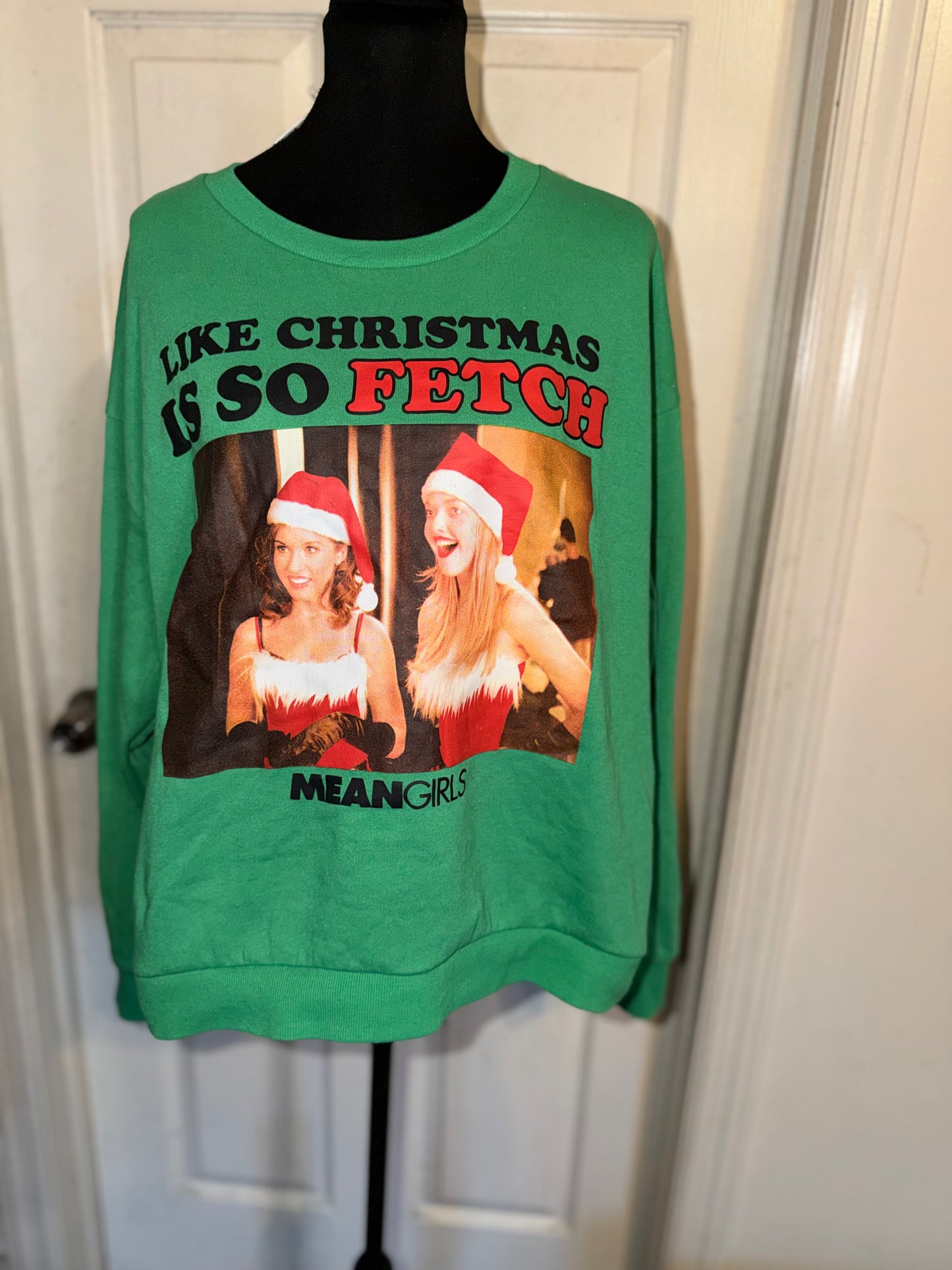 Mean Girls Holiday Oversized Distressed Sweatshirt