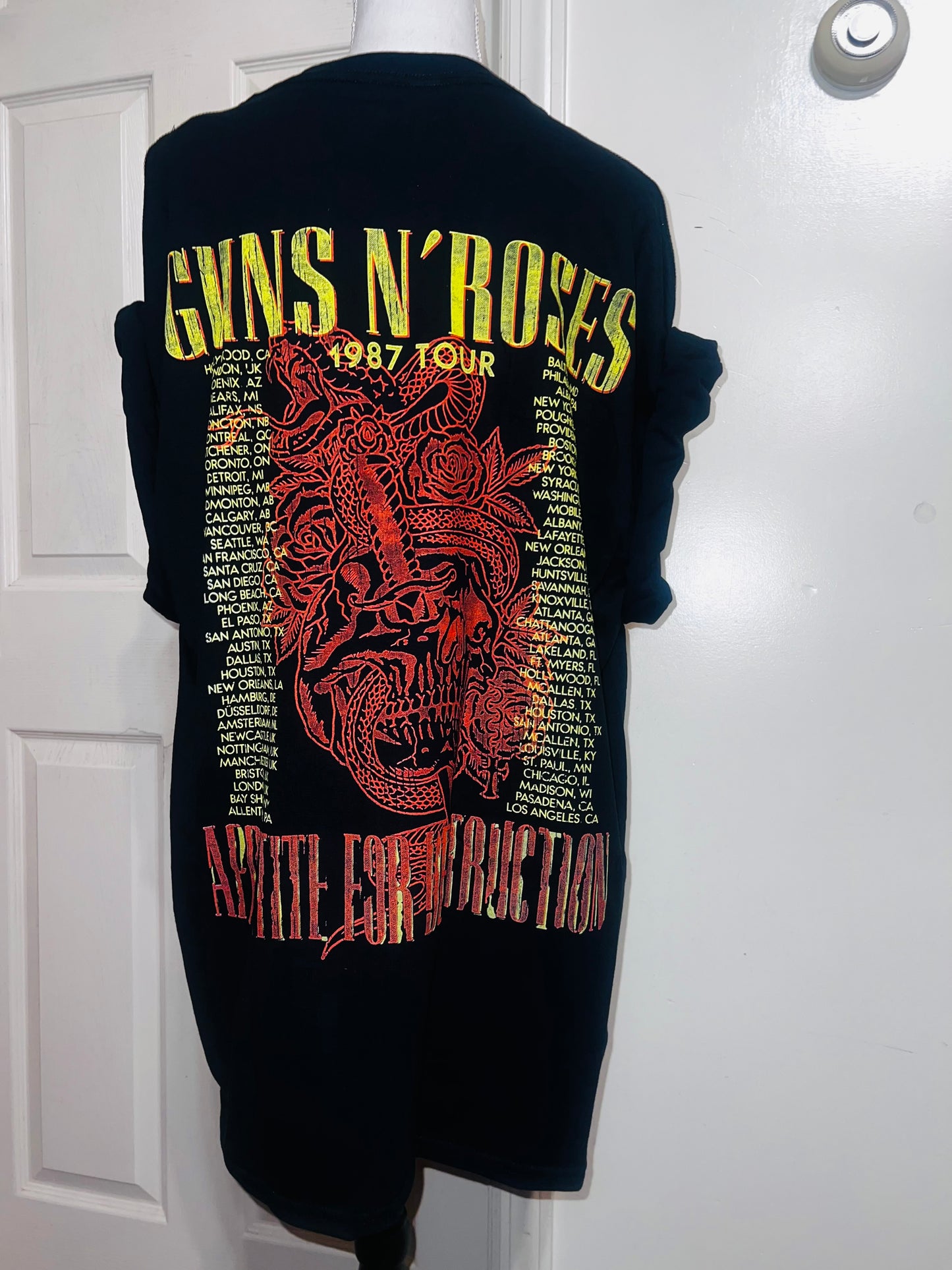 Guns N’ Roses Double Sided Oversized Distressed Tee