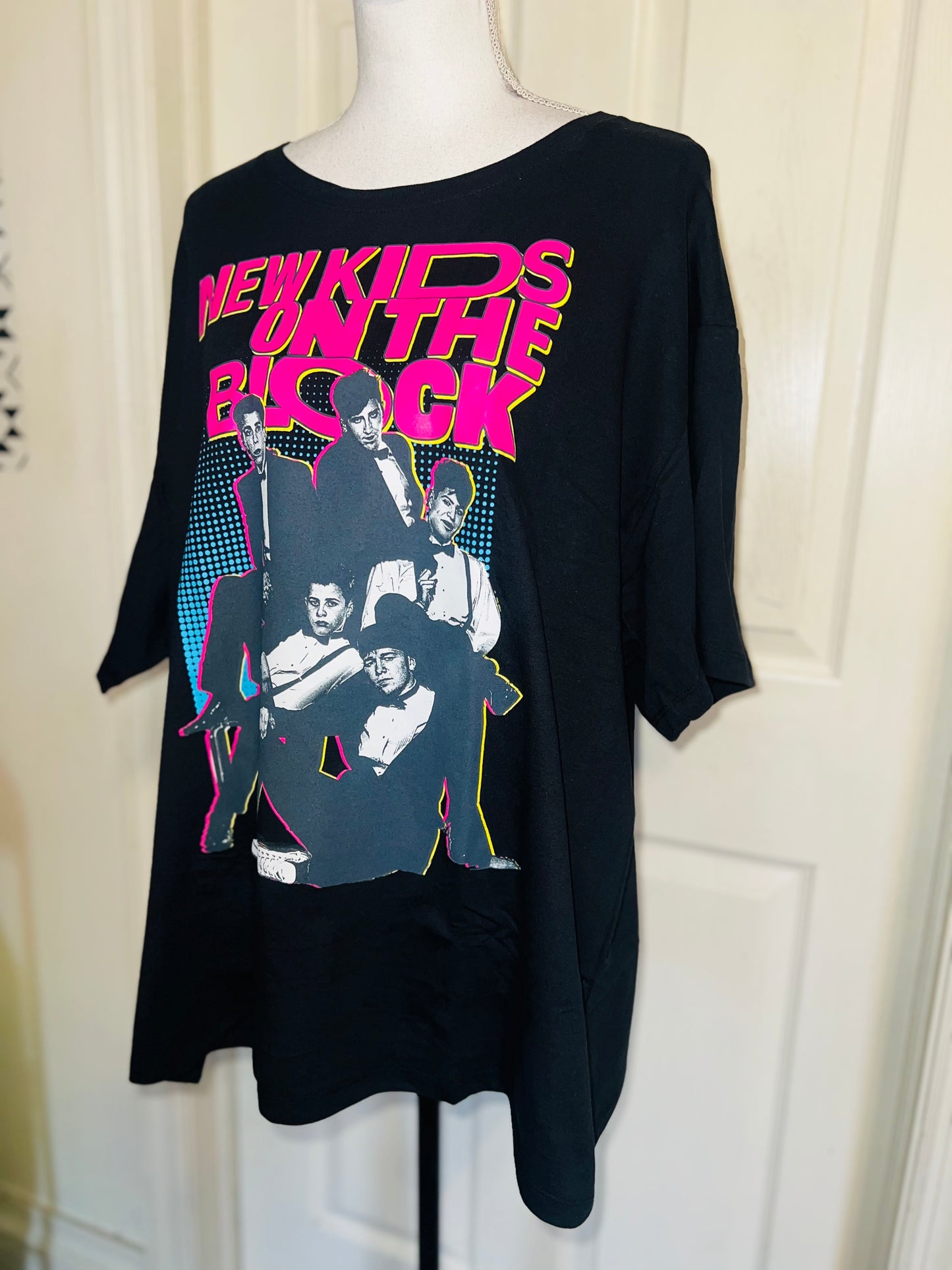 New Kids On The Block Oversized Distressed Tee