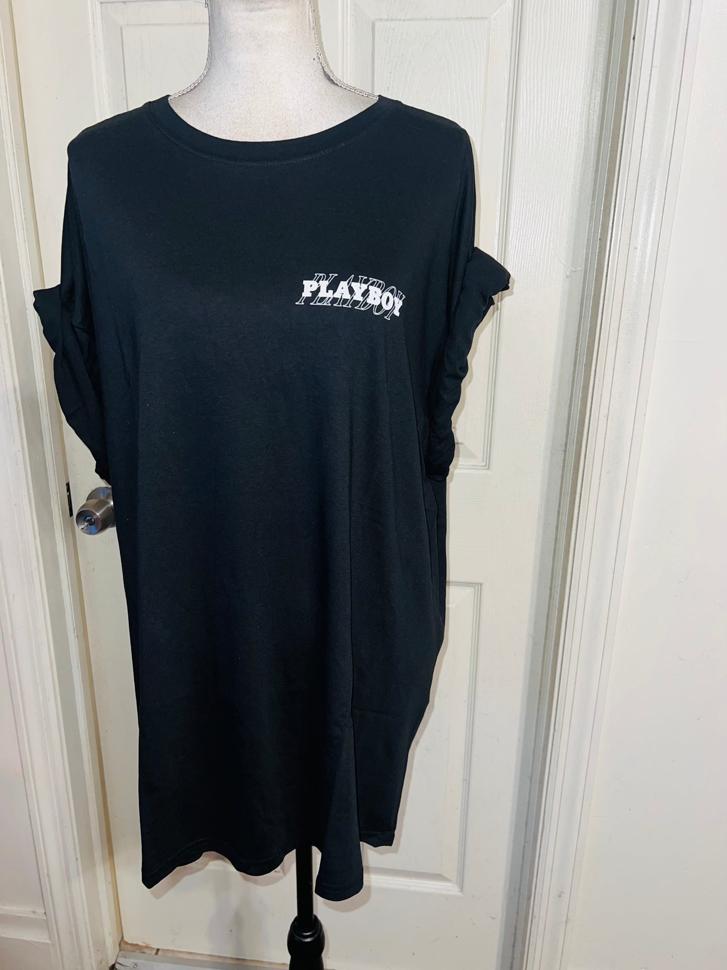 Playboy Double Sides Oversized Distressed Tee