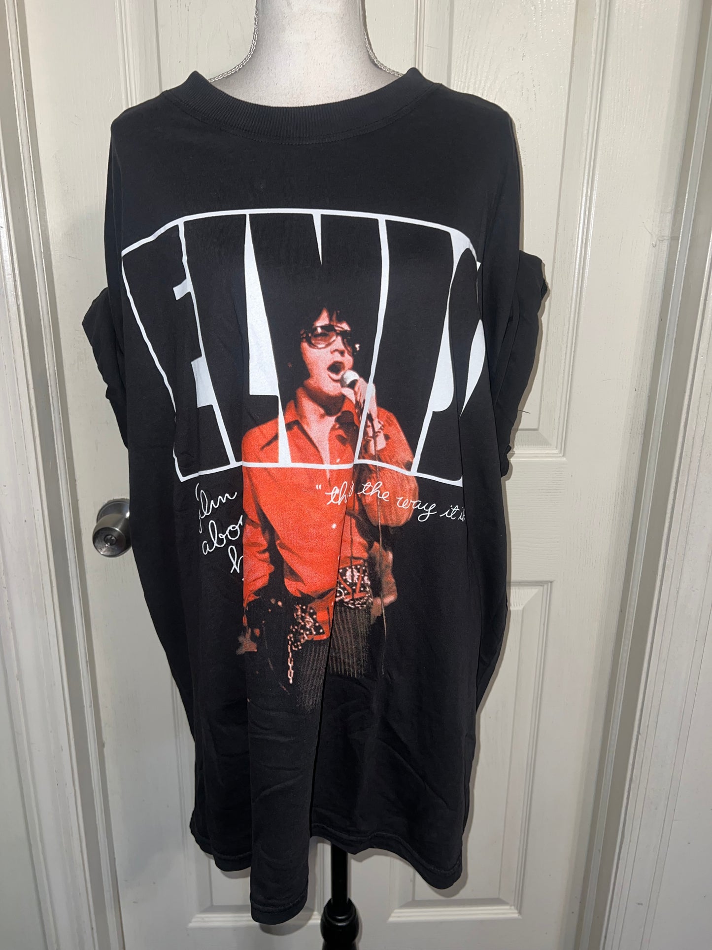 Elvis Oversized Distressed Tee