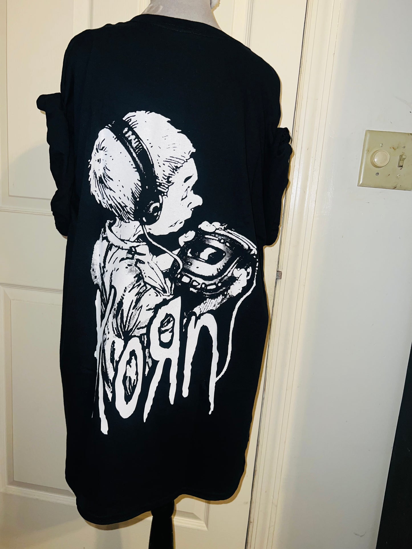 Korn Double Sided Oversized Distressed Tee