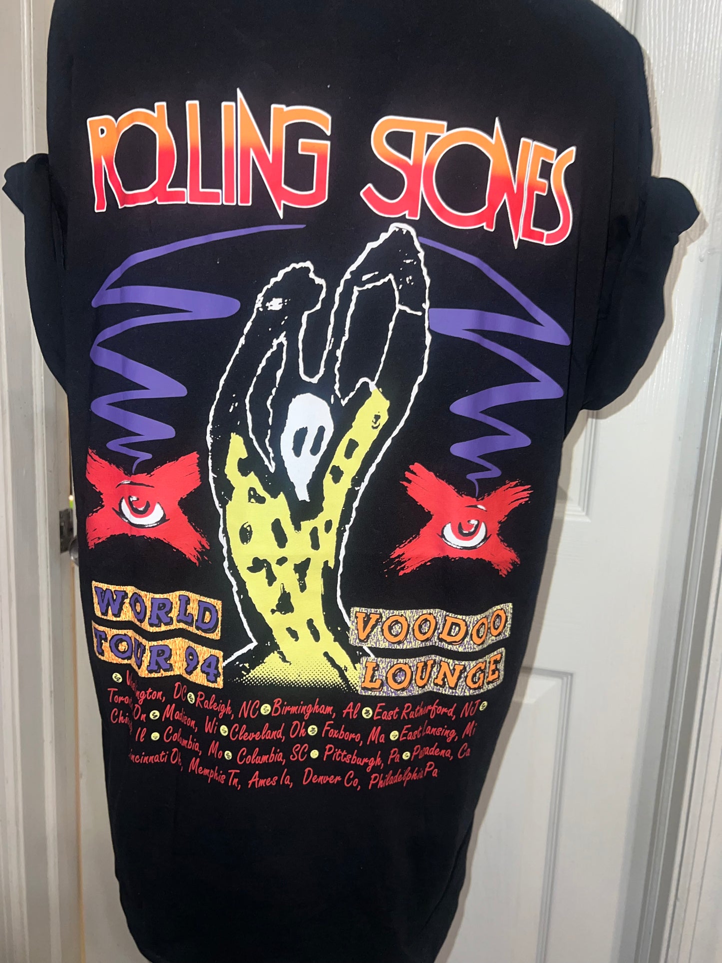 The Rolling Stones Double Sided Oversized Distressed Tee