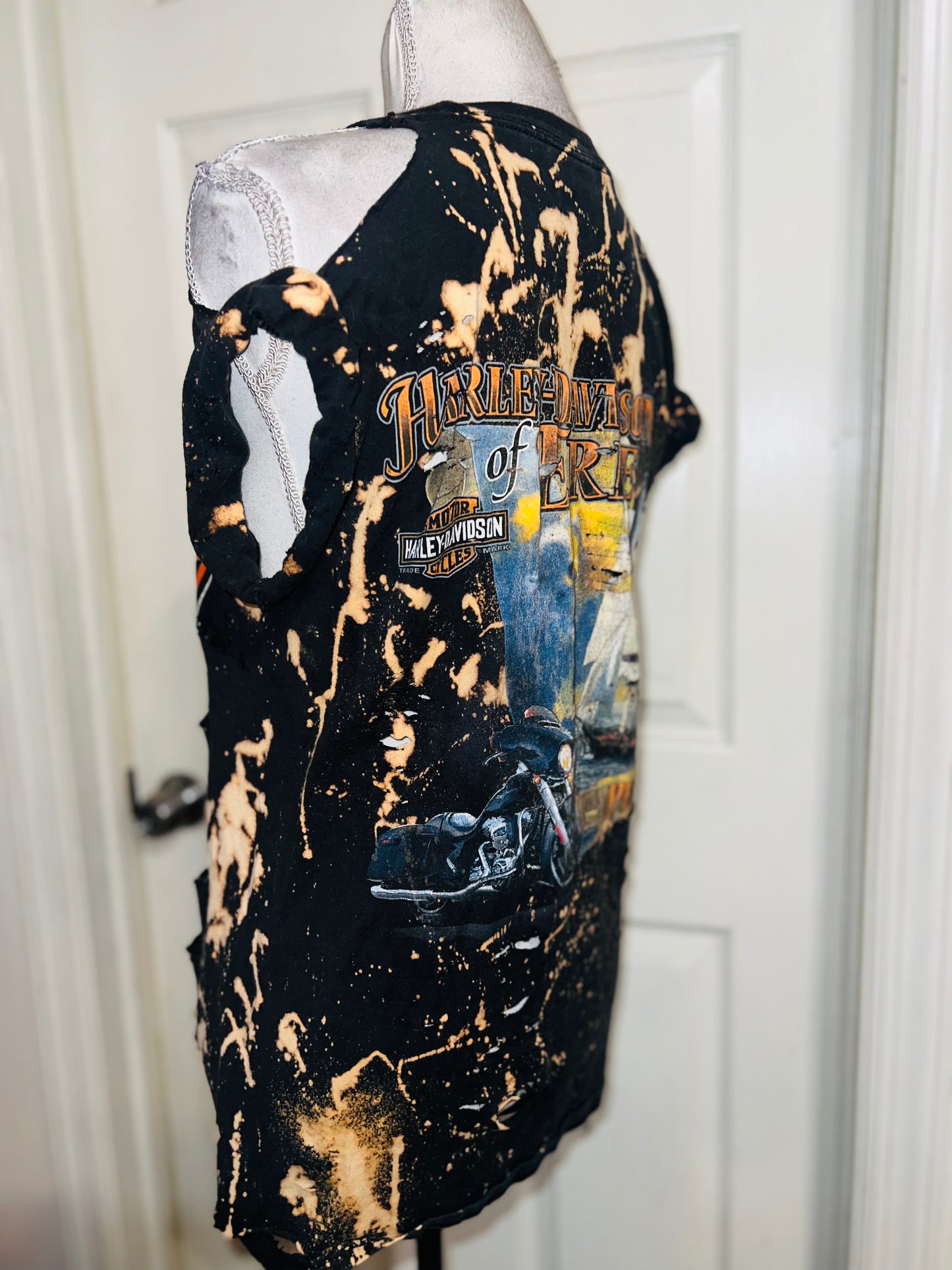 Harley Davidson Bleached Double Sided Distressed Tee