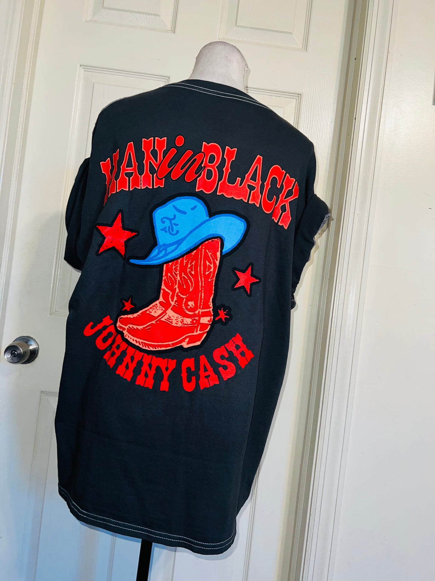 Johnny Cash Double Sided Oversized Distressed Tee