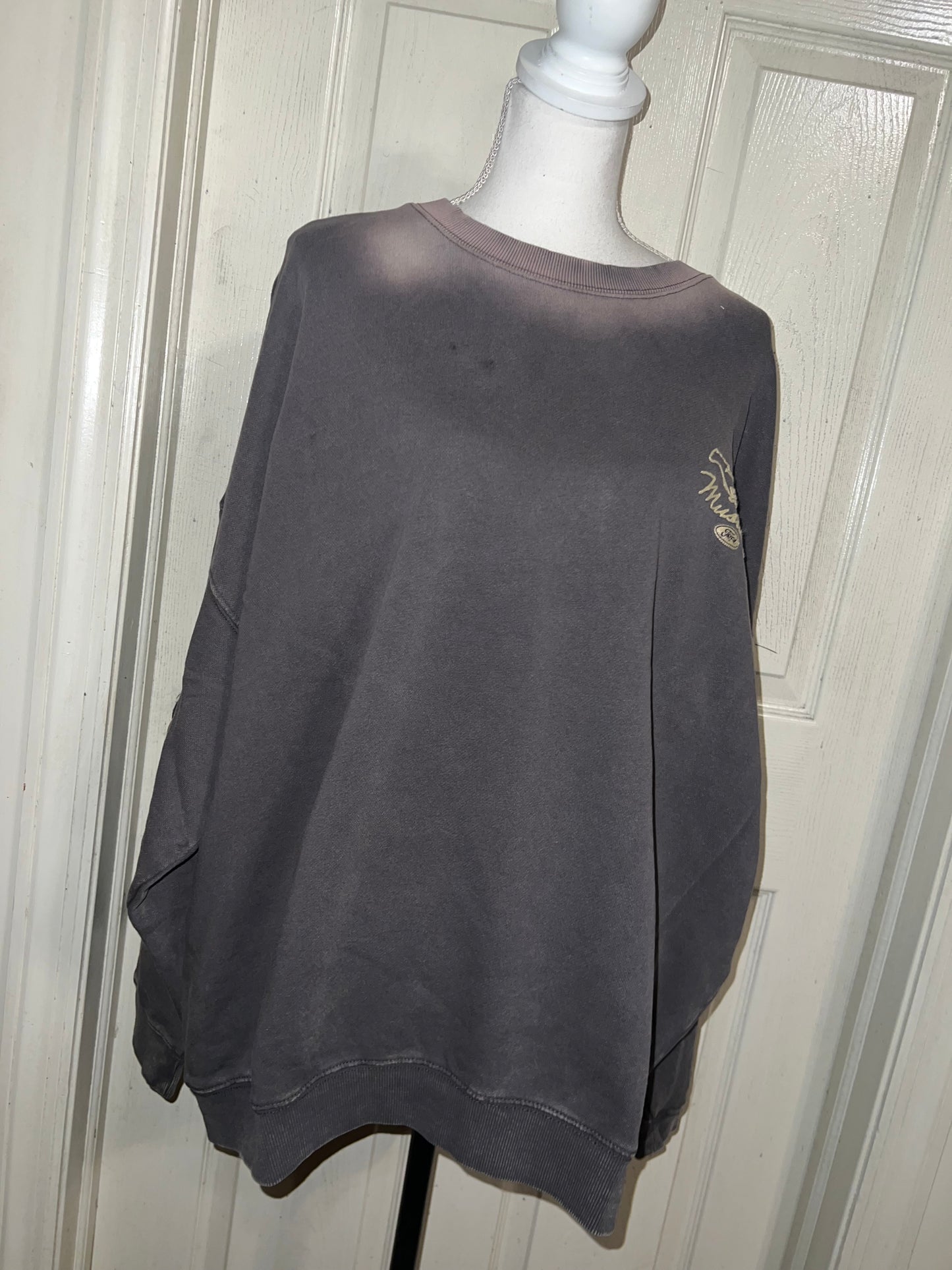 Ford Mustang Double Sided Oversized Distressed Sweatshirt