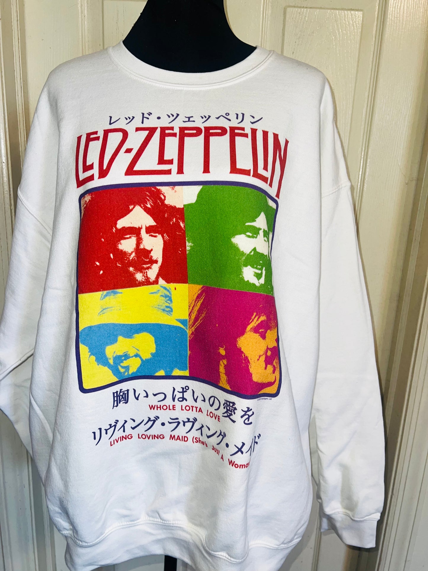 Led Zeppelin Oversized Distressed Sweatshirt