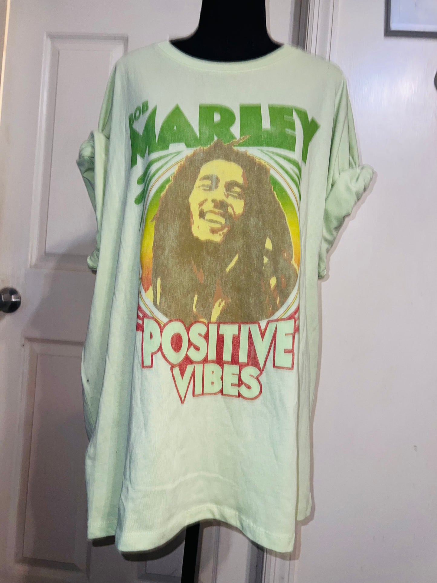Bob Marley Oversized Distressed Tee