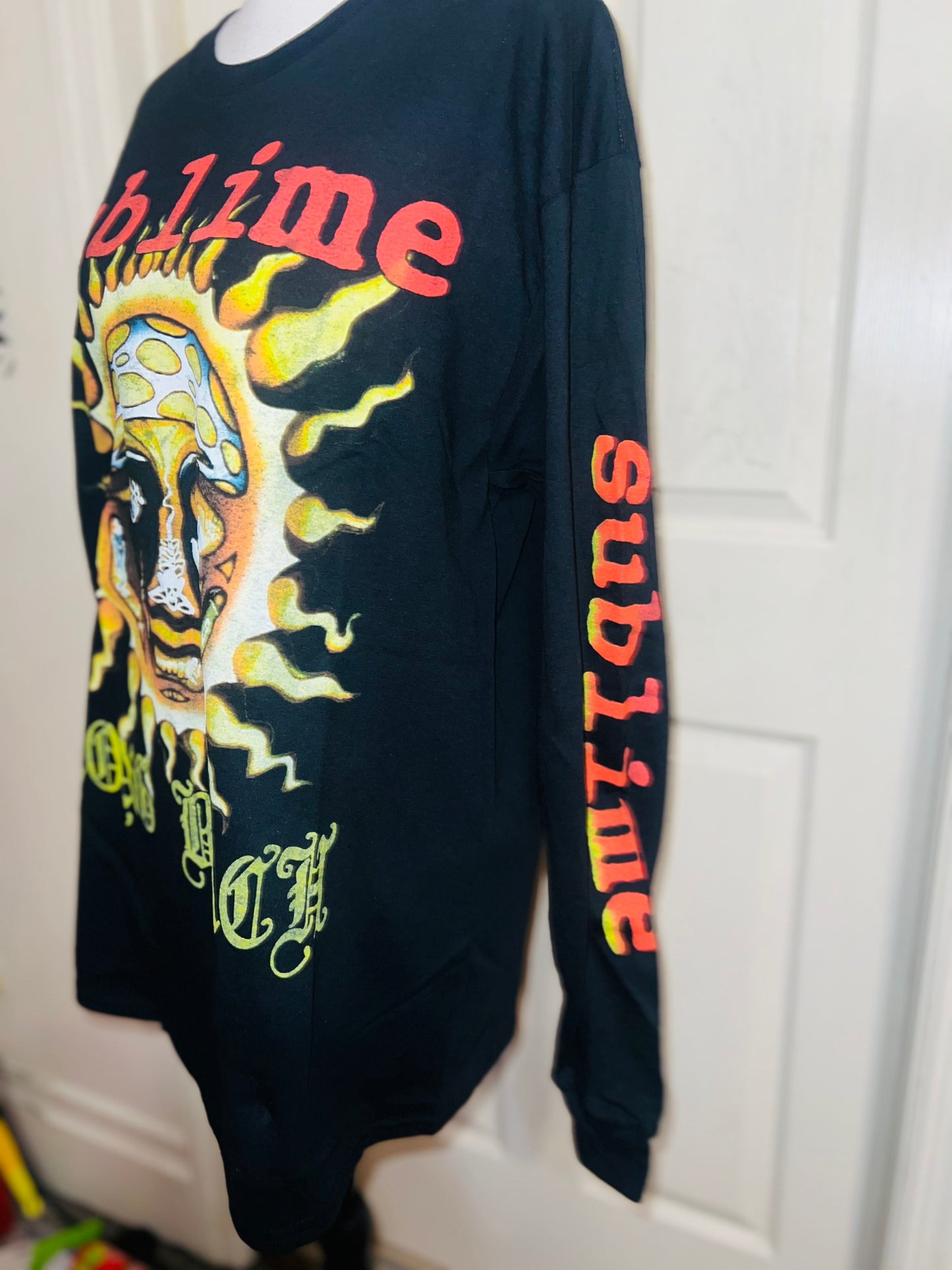 Sublime Oversized Distressed Long Sleeve Tee