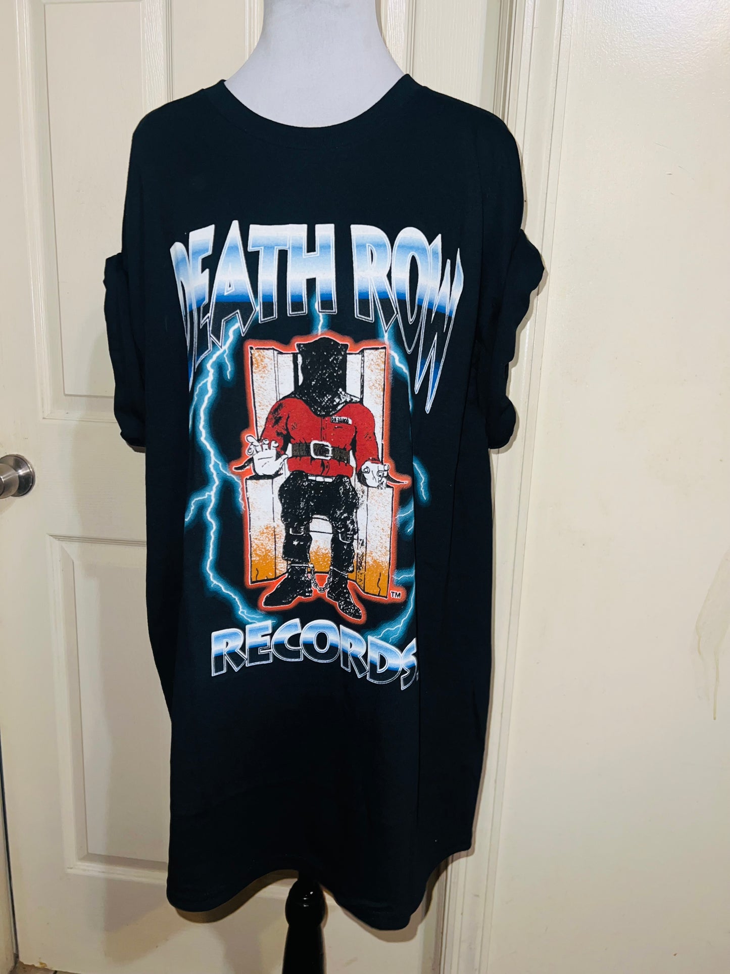 Death Row Records Oversized Distressed Tee
