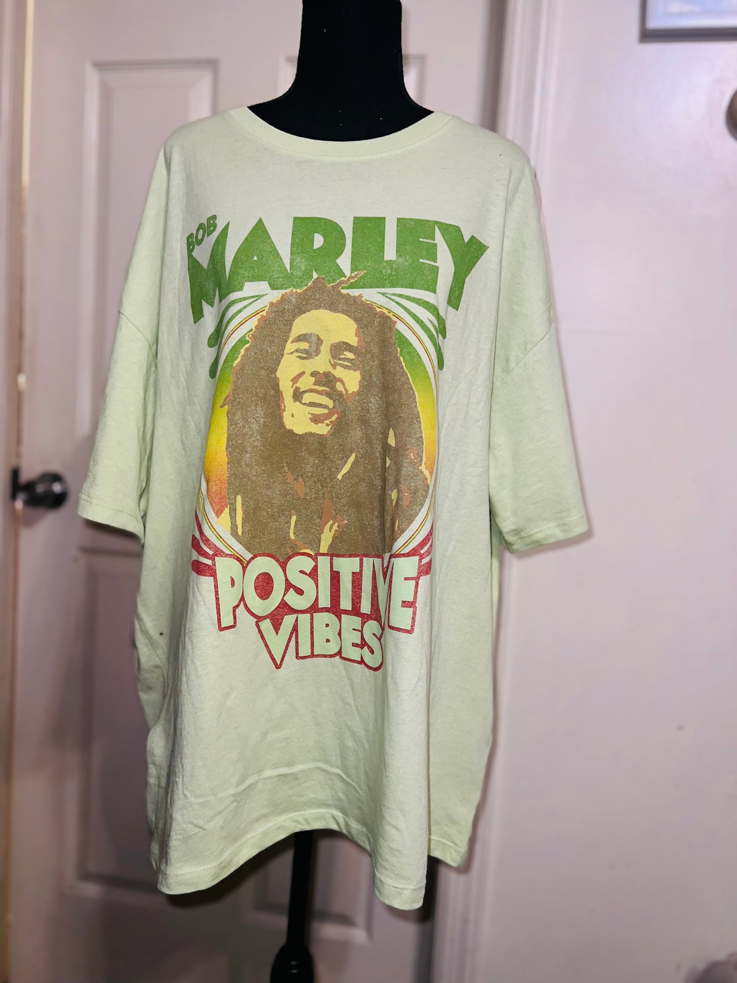 Bob Marley Oversized Distressed Tee
