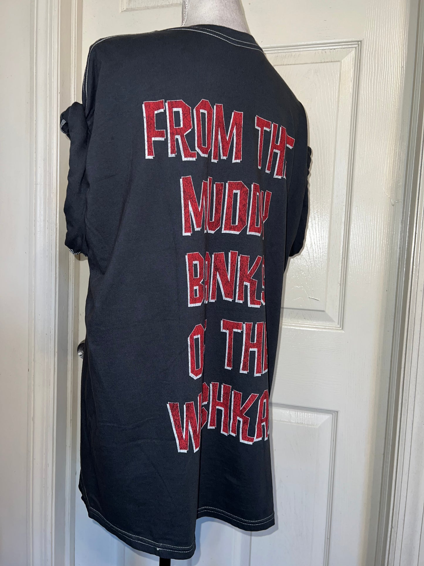 Nirvana Double Sided Oversized Distressed Tee